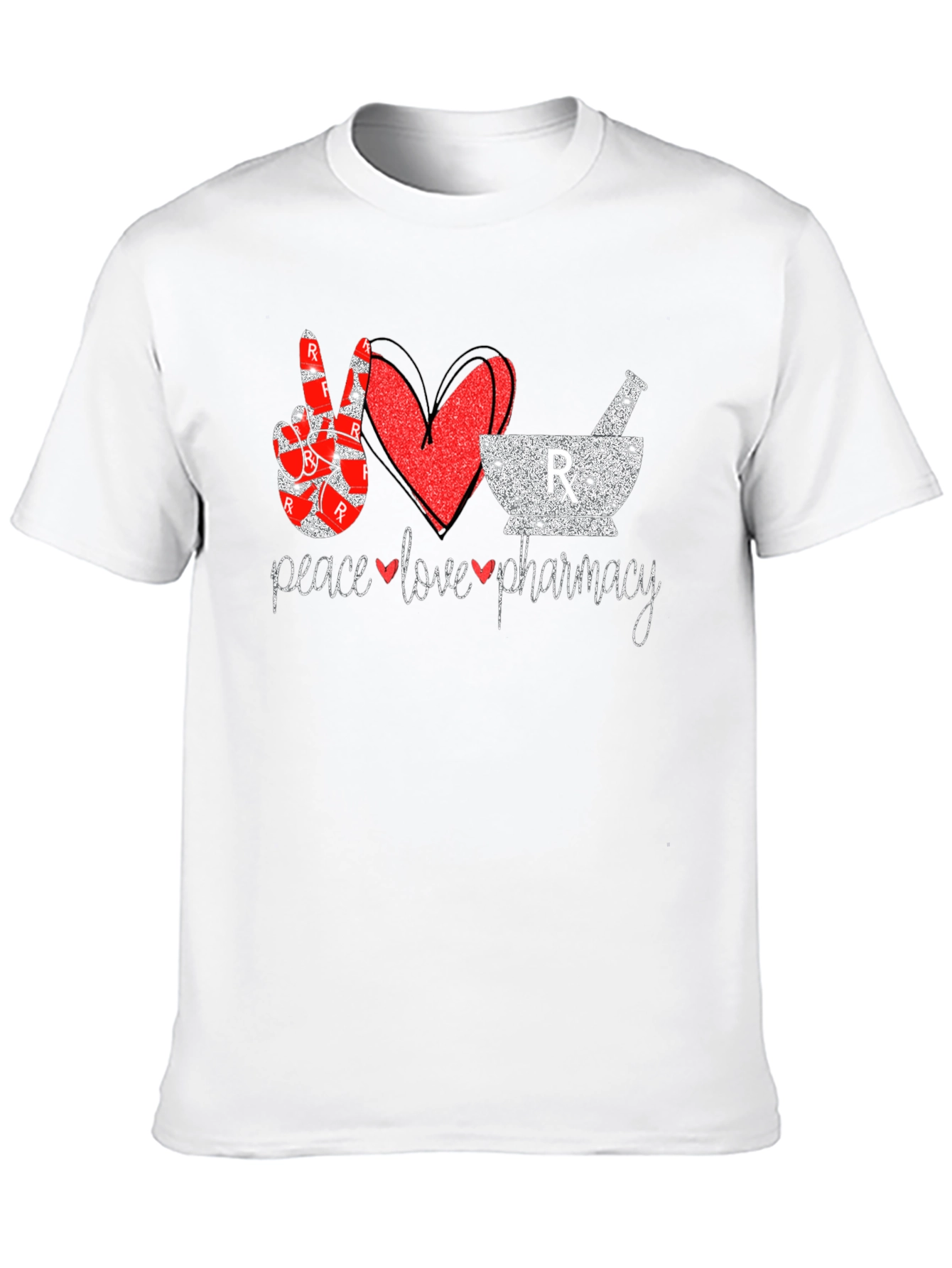 Black Peace Love Pharmacy T-Shirt view 10