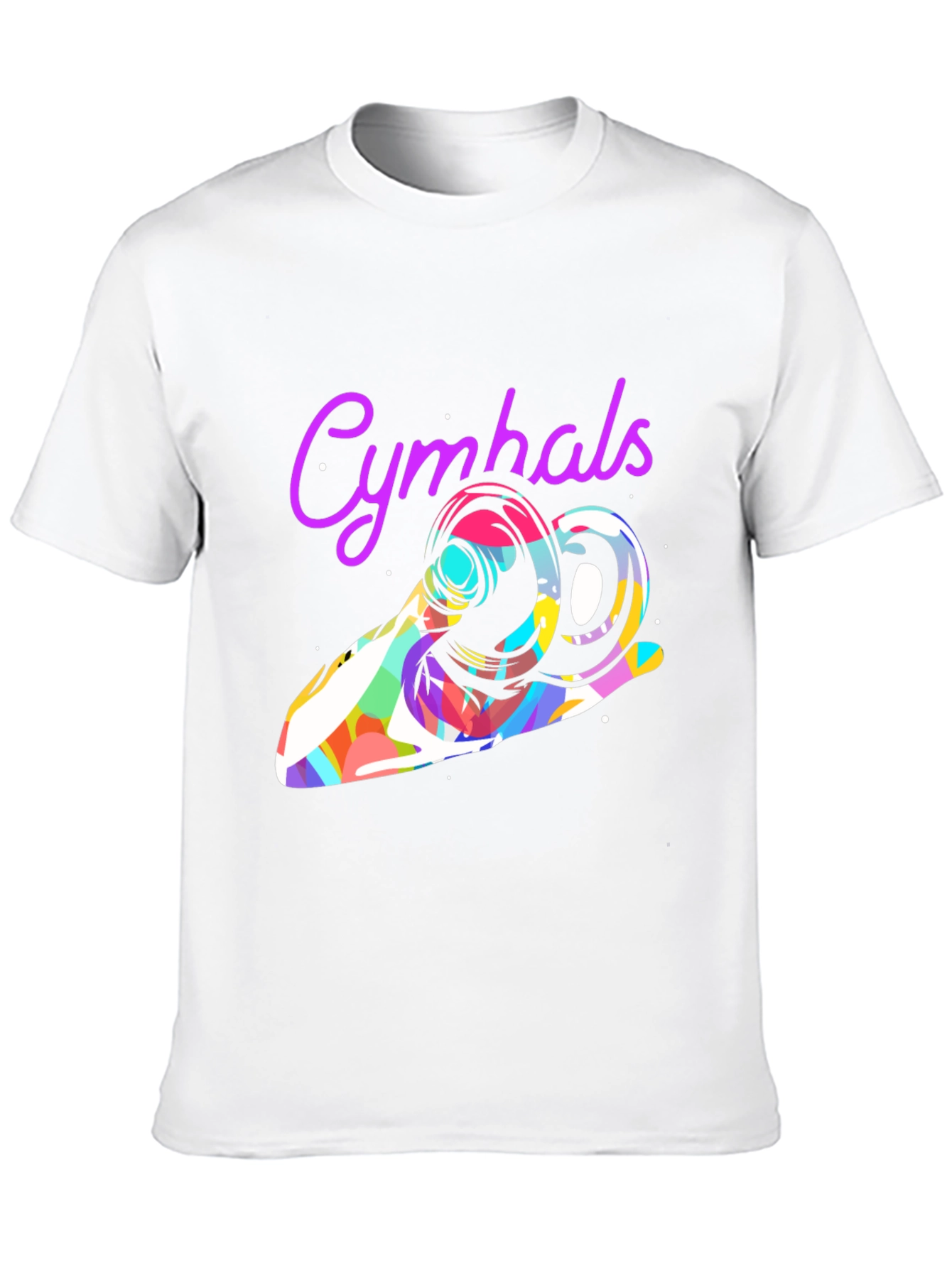 Black Cymbal T-Shirt - Colorful Music Graphic Tee view 10