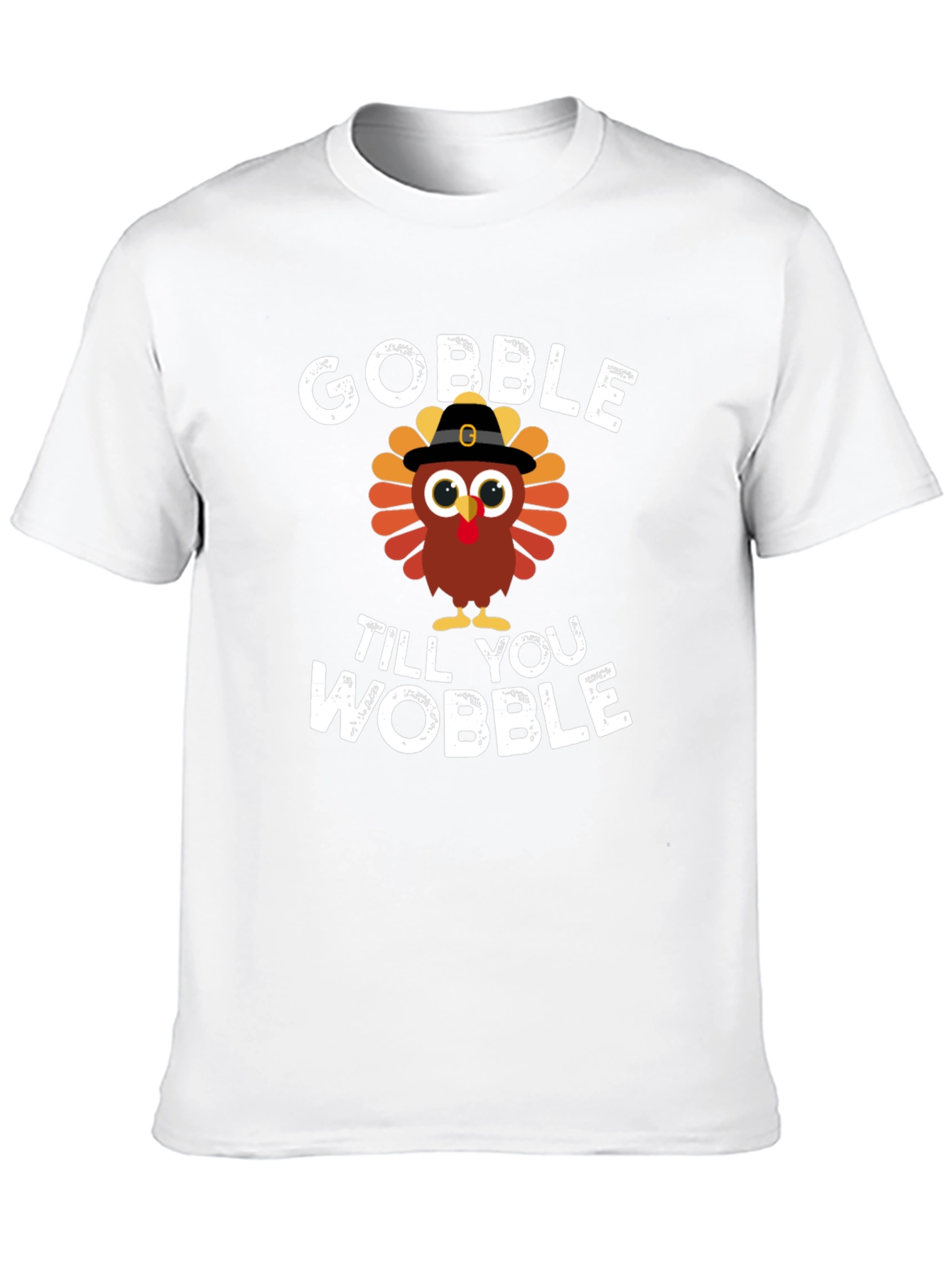 Gobble 'Til You Wobble Turkey Graphic Tee - 10