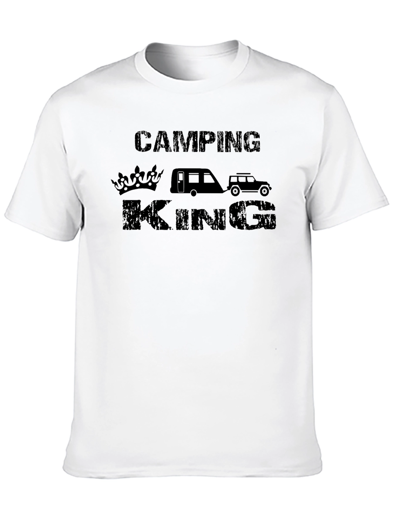 Black Camping King Graphic T-Shirt view 10