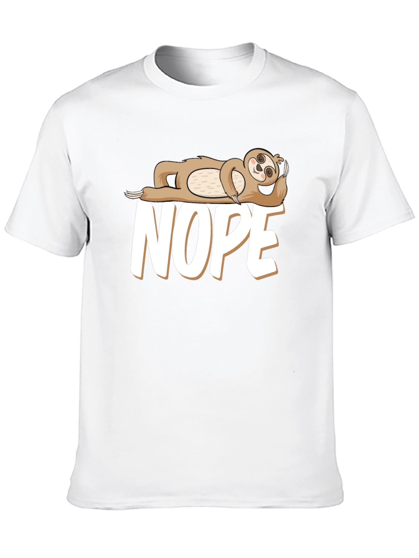 Black Nope Sloth T-Shirt - Funny Lazy Day Tee view 10