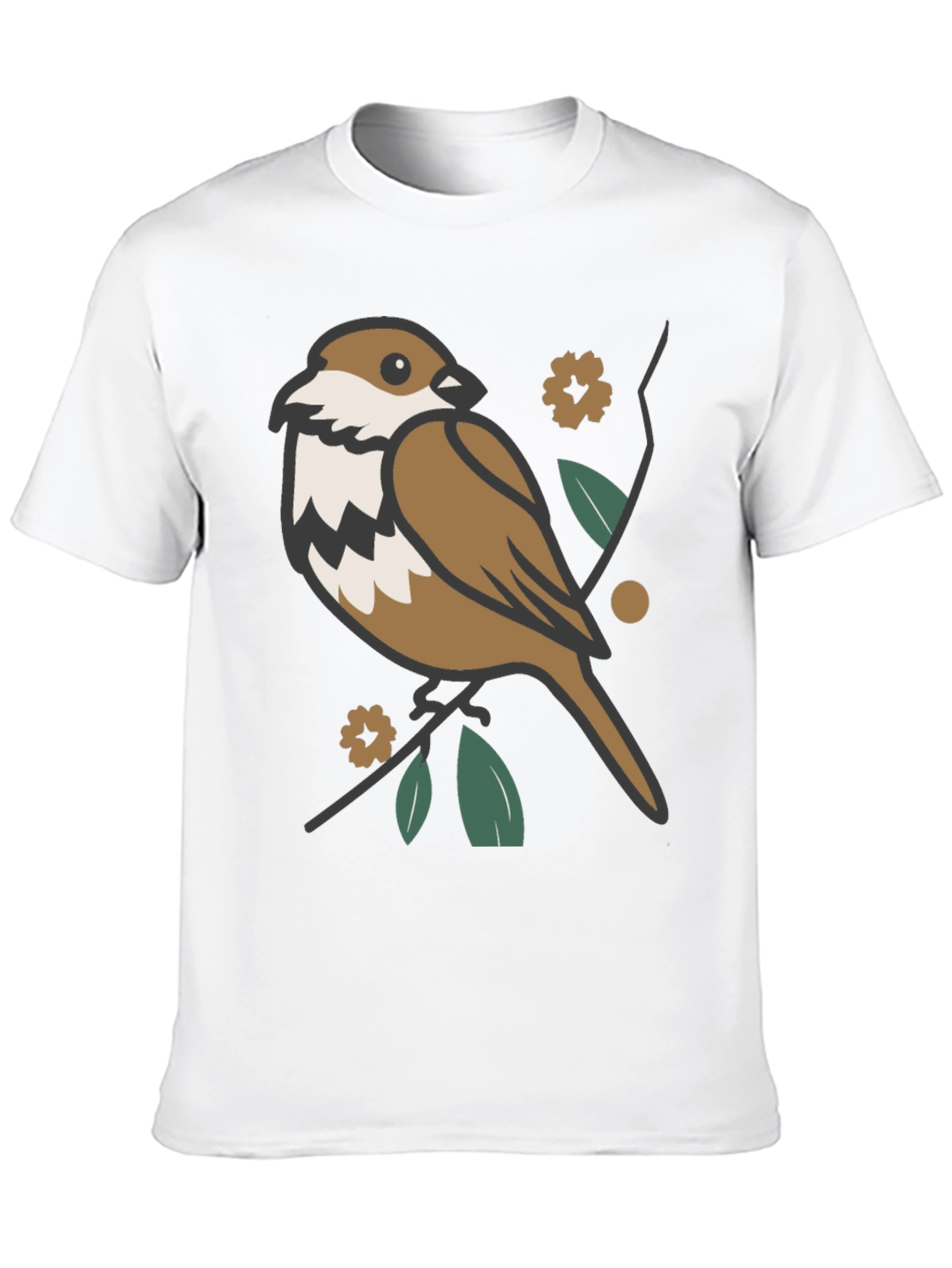 Black Bird & Branch Graphic T-Shirt - Casual Style view 10