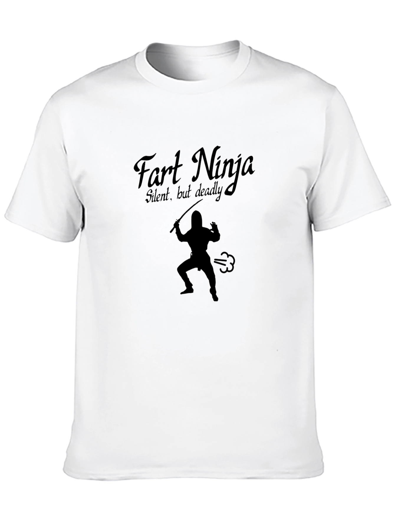 Black Fart Ninja T-Shirt - Silent But Deadly Graphic Tee view 10