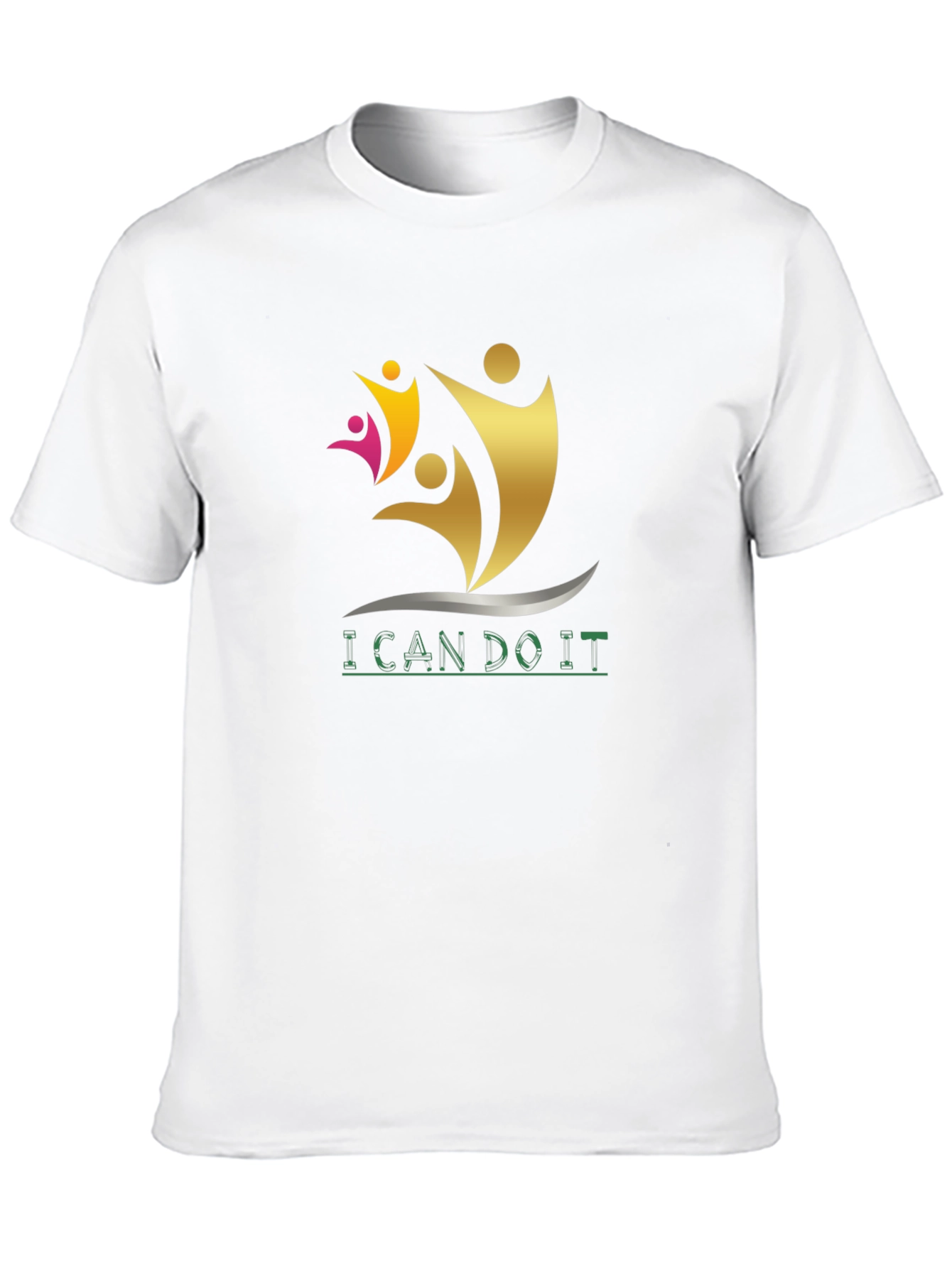 Black Inspirational Black T-Shirt - I Can Do It Design view 10