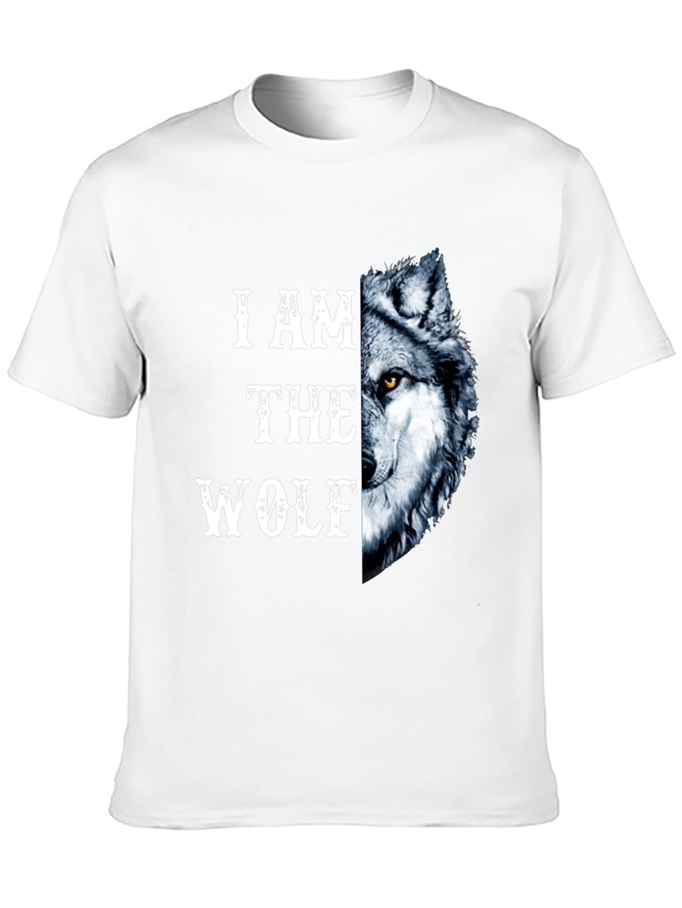 Black I Am The Wolf Graphic Print T-Shirt view 10