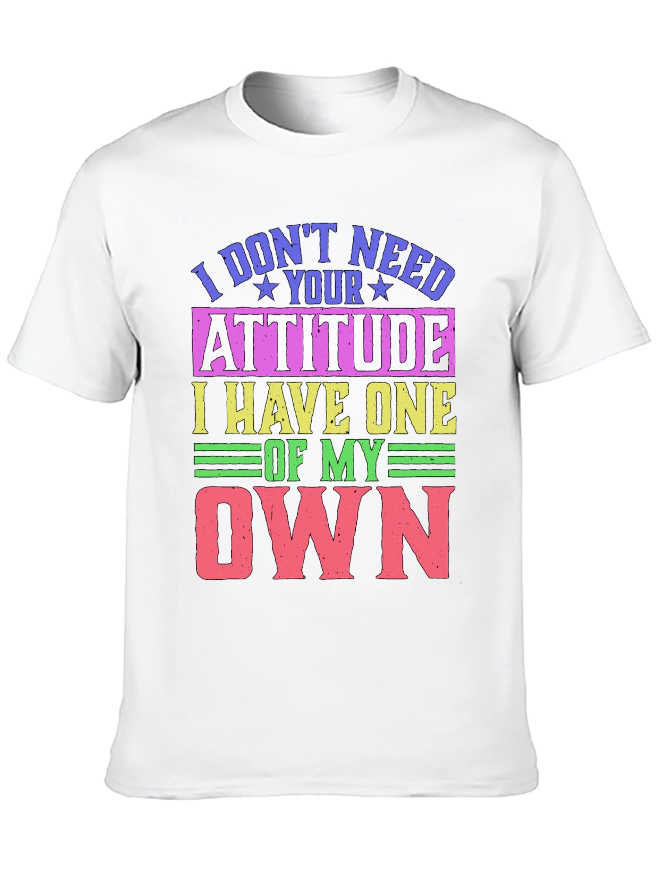 Black Humorous Attitude Graphic T-Shirt view 10