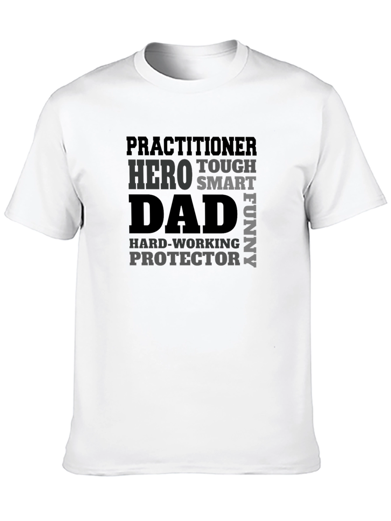 Black Hero Dad Graphic T-Shirt - Practitioner Tough Smart Protector view 10
