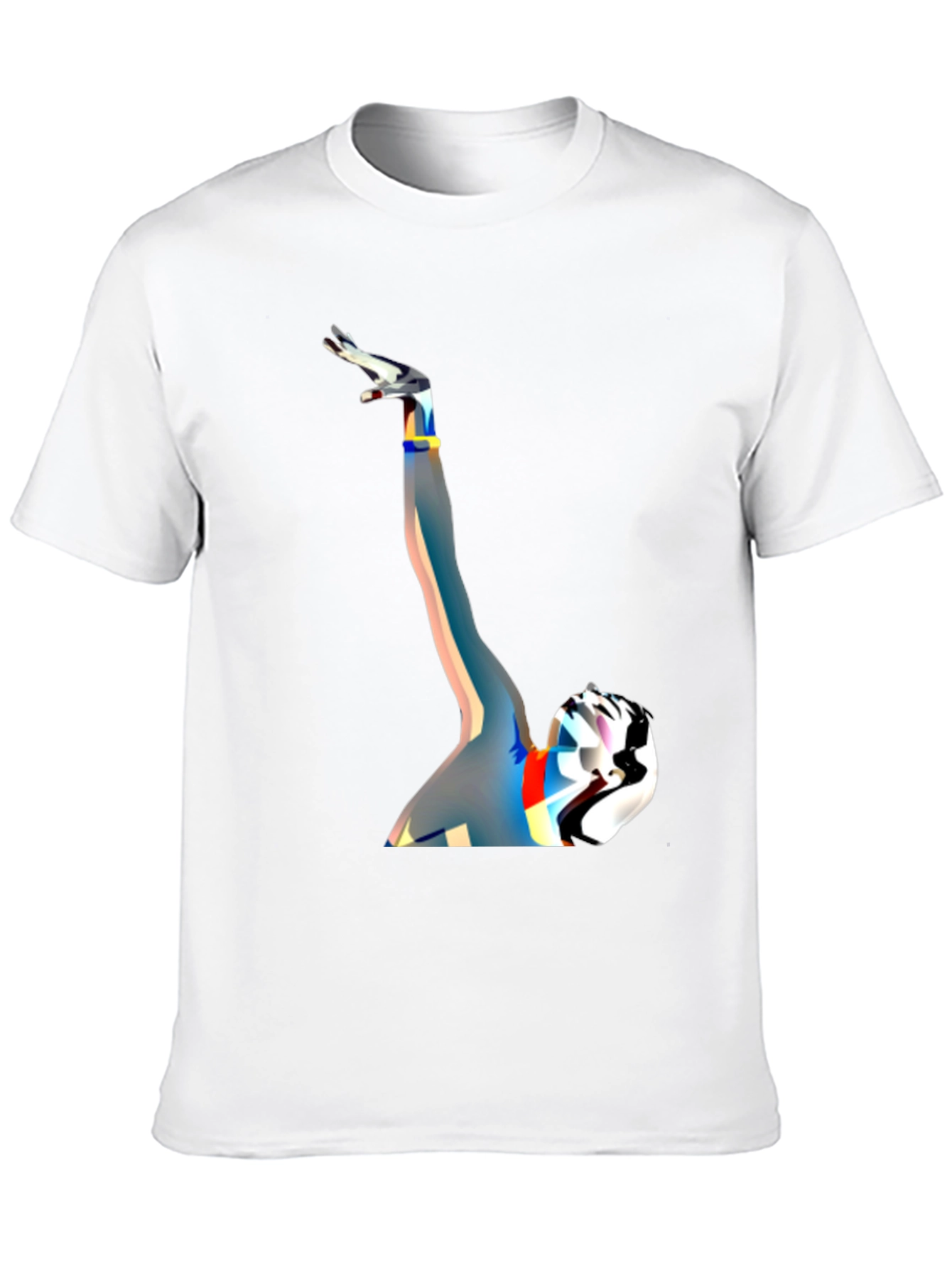 Black Abstract Expression Tee view 10