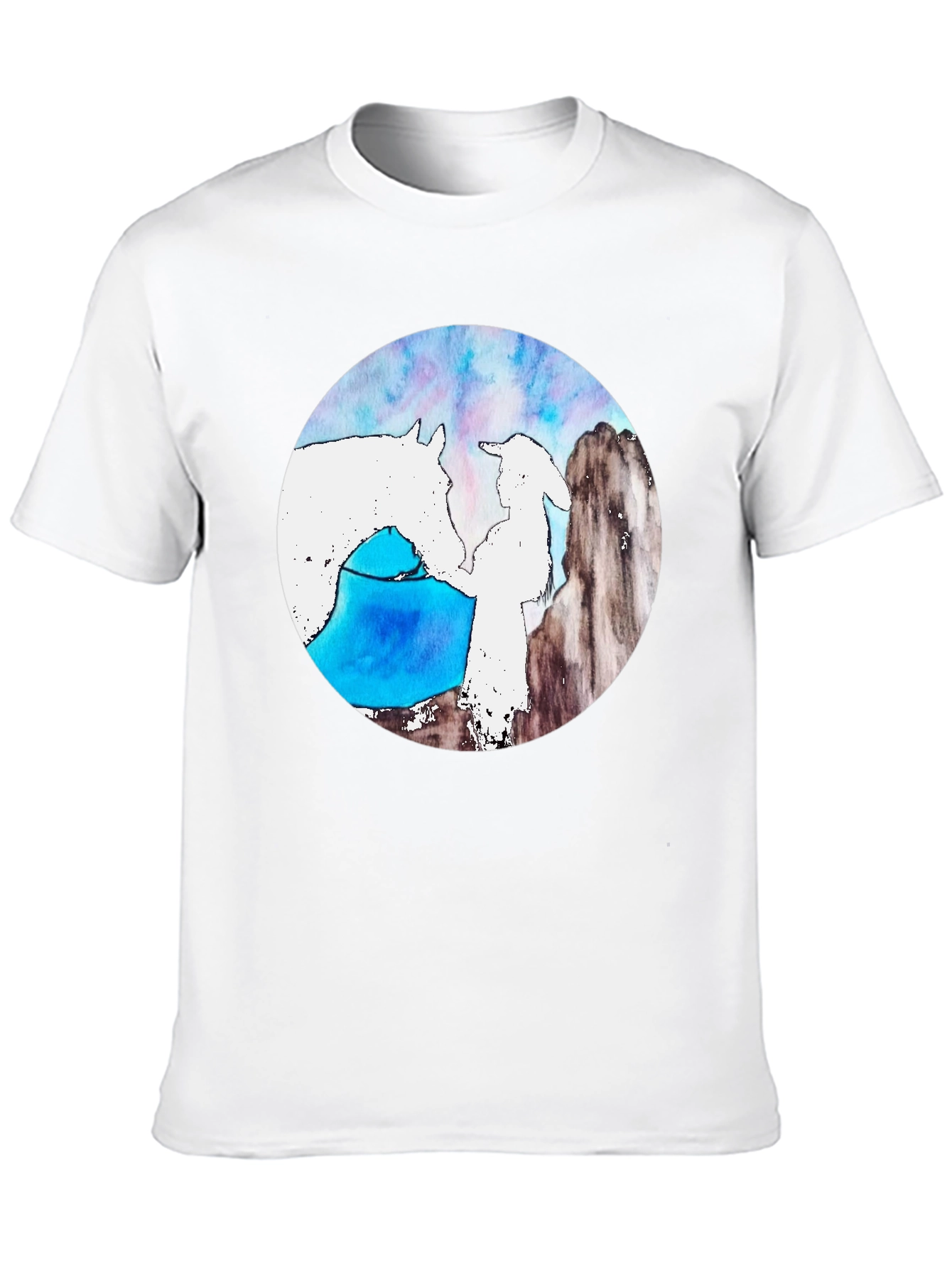 Black Ethereal Horse & Rider Black T-Shirt view 10