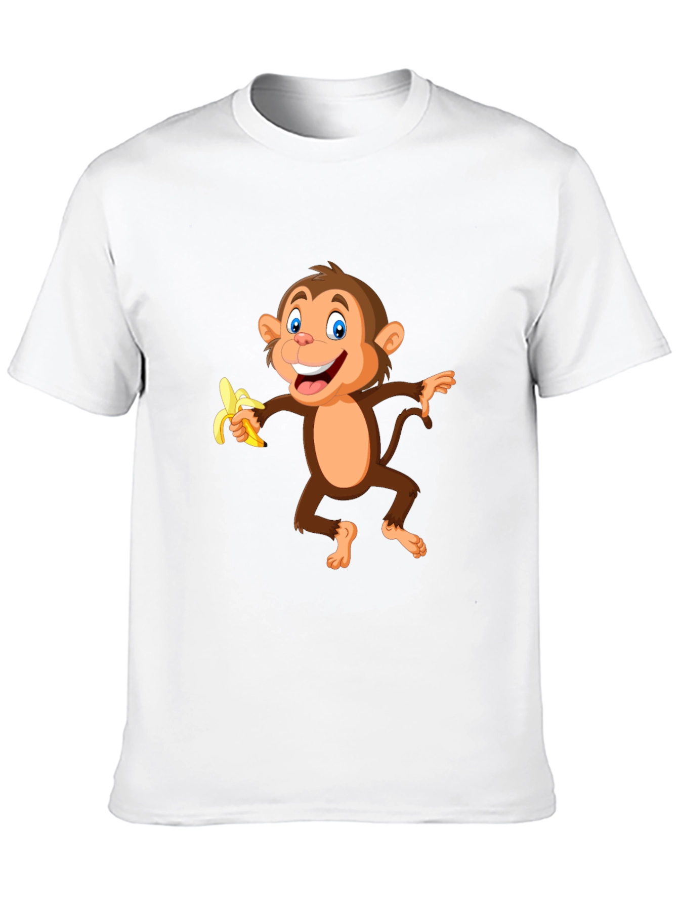 Black Fun Monkey Banana Graphic Black T-Shirt view 10