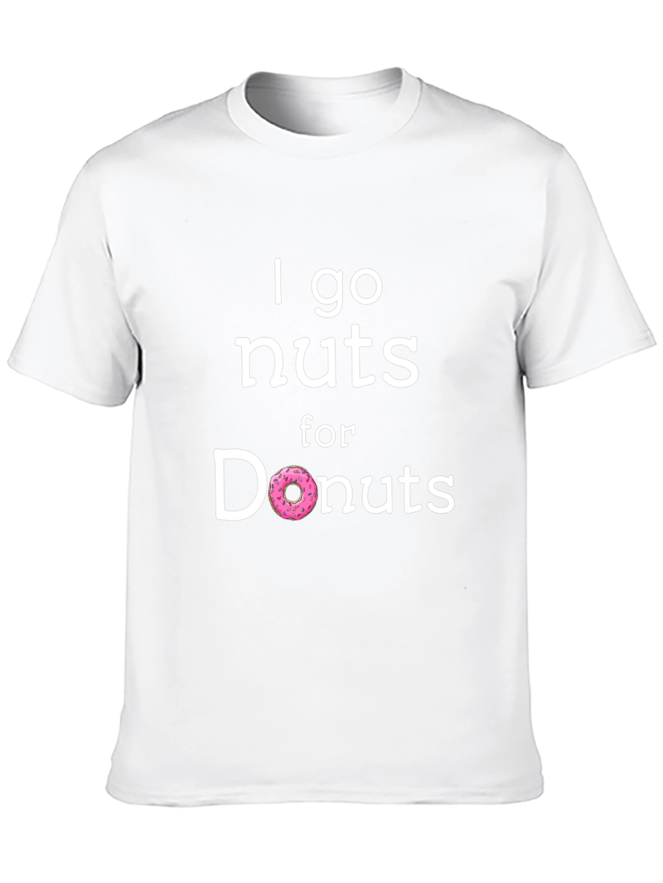 Black I Go Nuts for Donuts Funny Graphic Tee view 10