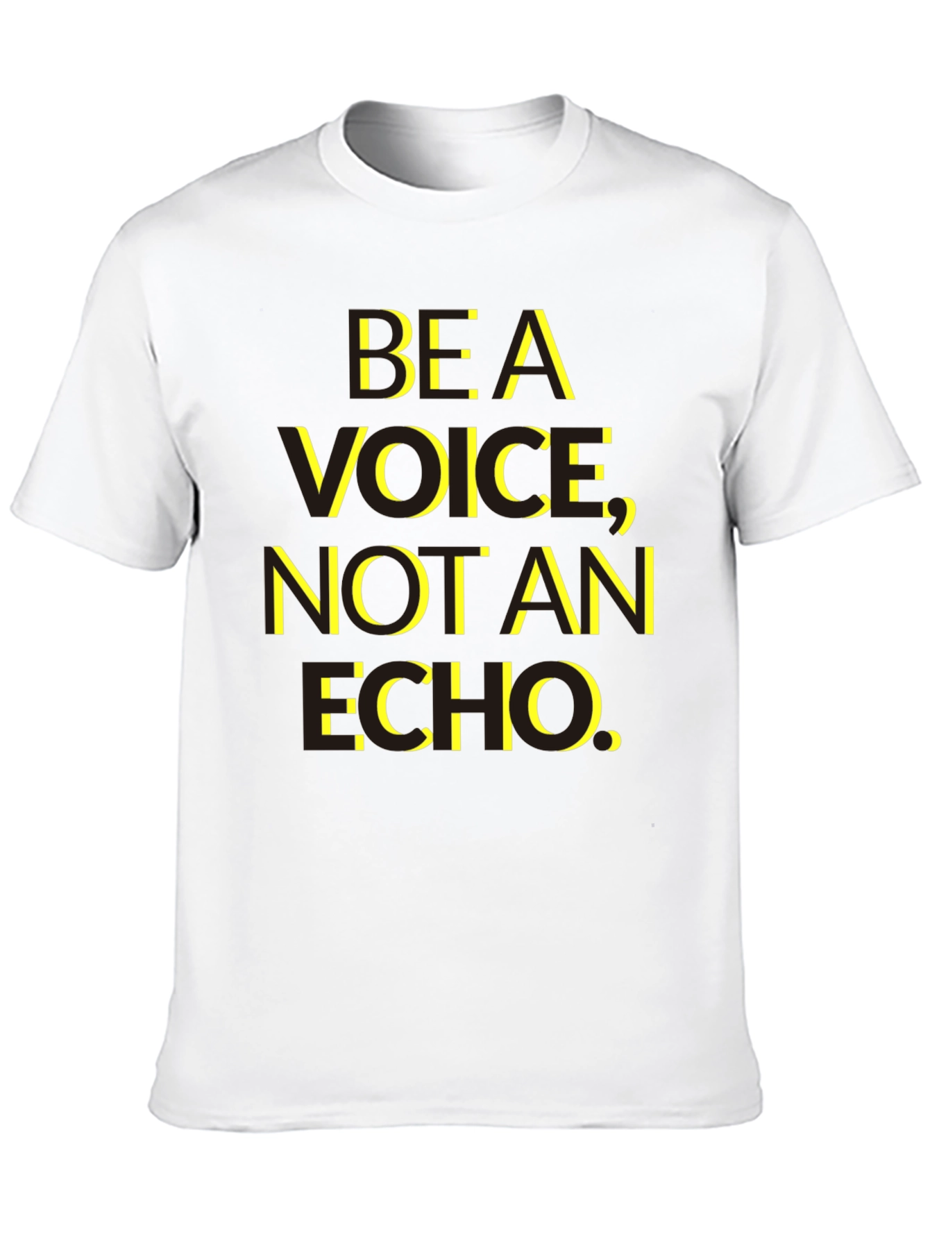Black Be A Voice T-Shirt - Inspirational Message Tee view 10