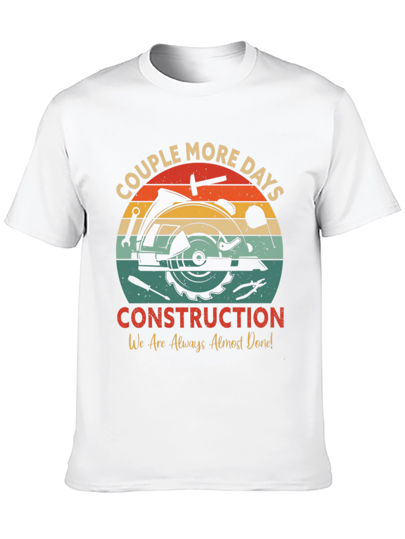 Black Construction T-Shirt: Couple More Days Design view 10