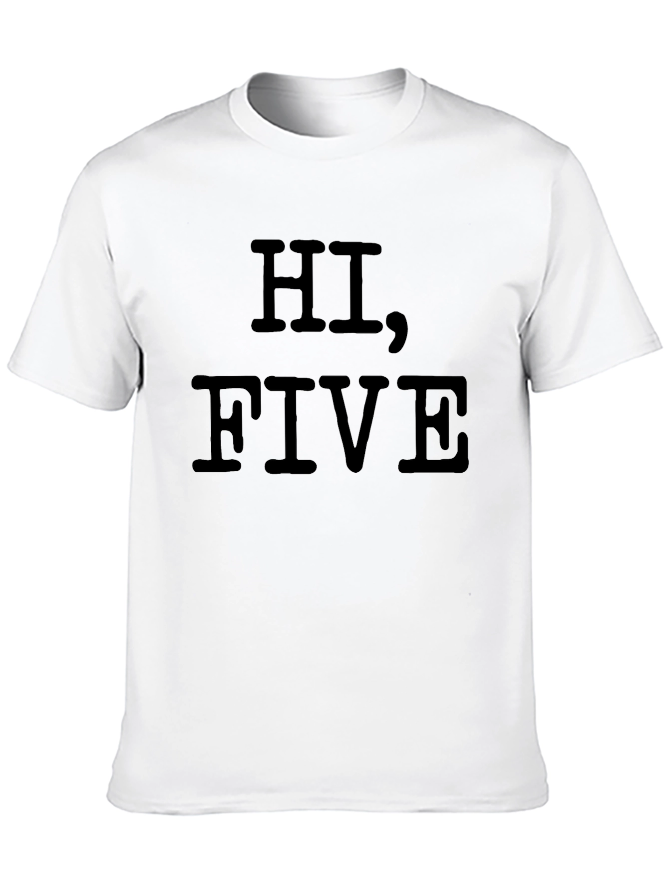 Black Hi, Five Black Graphic Tee view 10