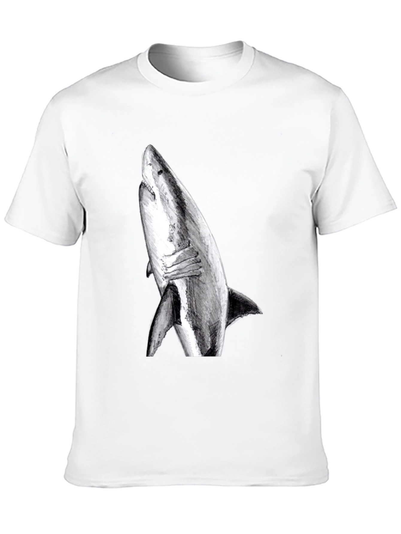 Black Shark Graphic Print Black T-Shirt view 10