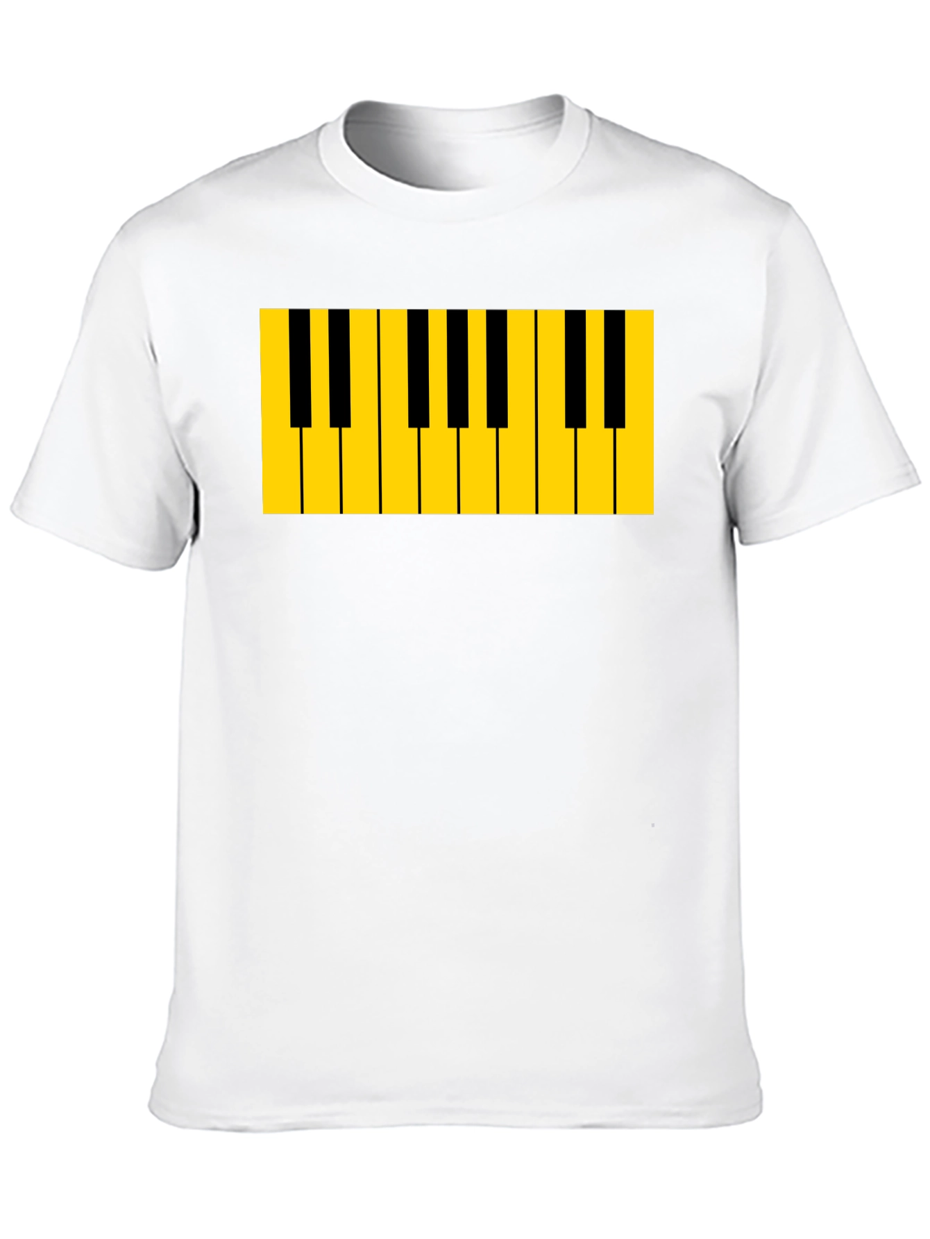 Black Piano Keys Graphic Tee - Musician's Black T-Shirt view 10