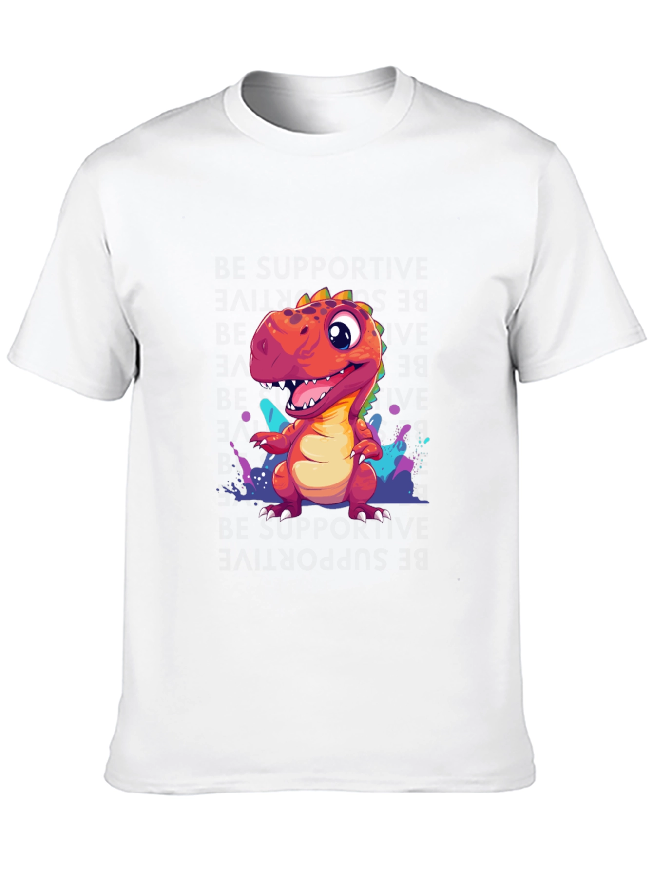 Black Dino T-Shirt - Fun Cartoon Design view 10