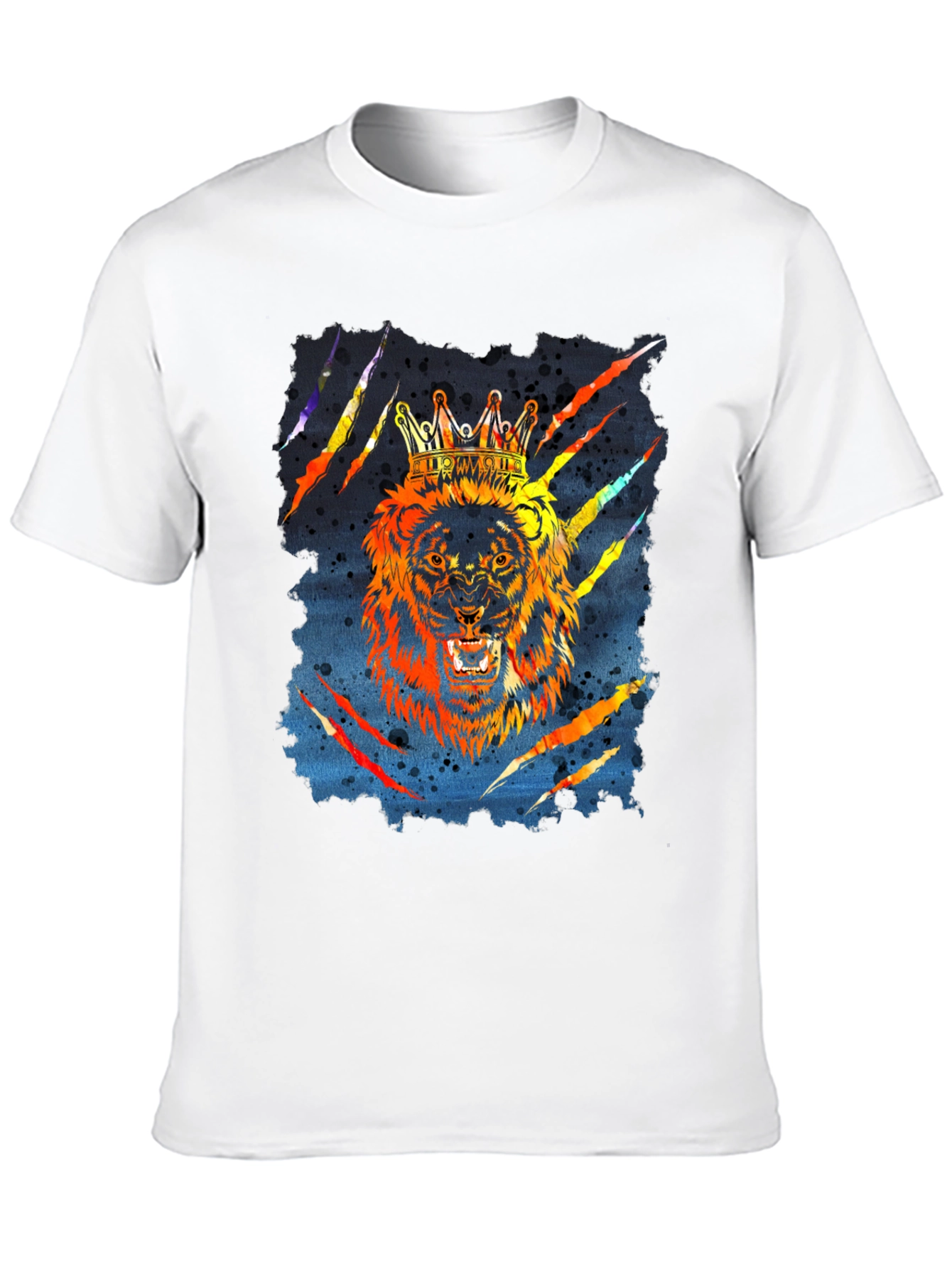 Black King Lion Graphic T-Shirt - Mens Black Tee view 10