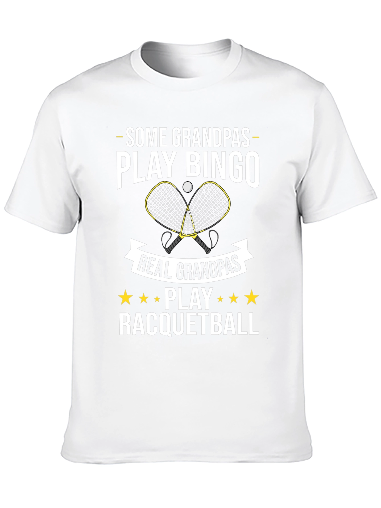 Black Funny Grandpas Racquetball T-Shirt view 10
