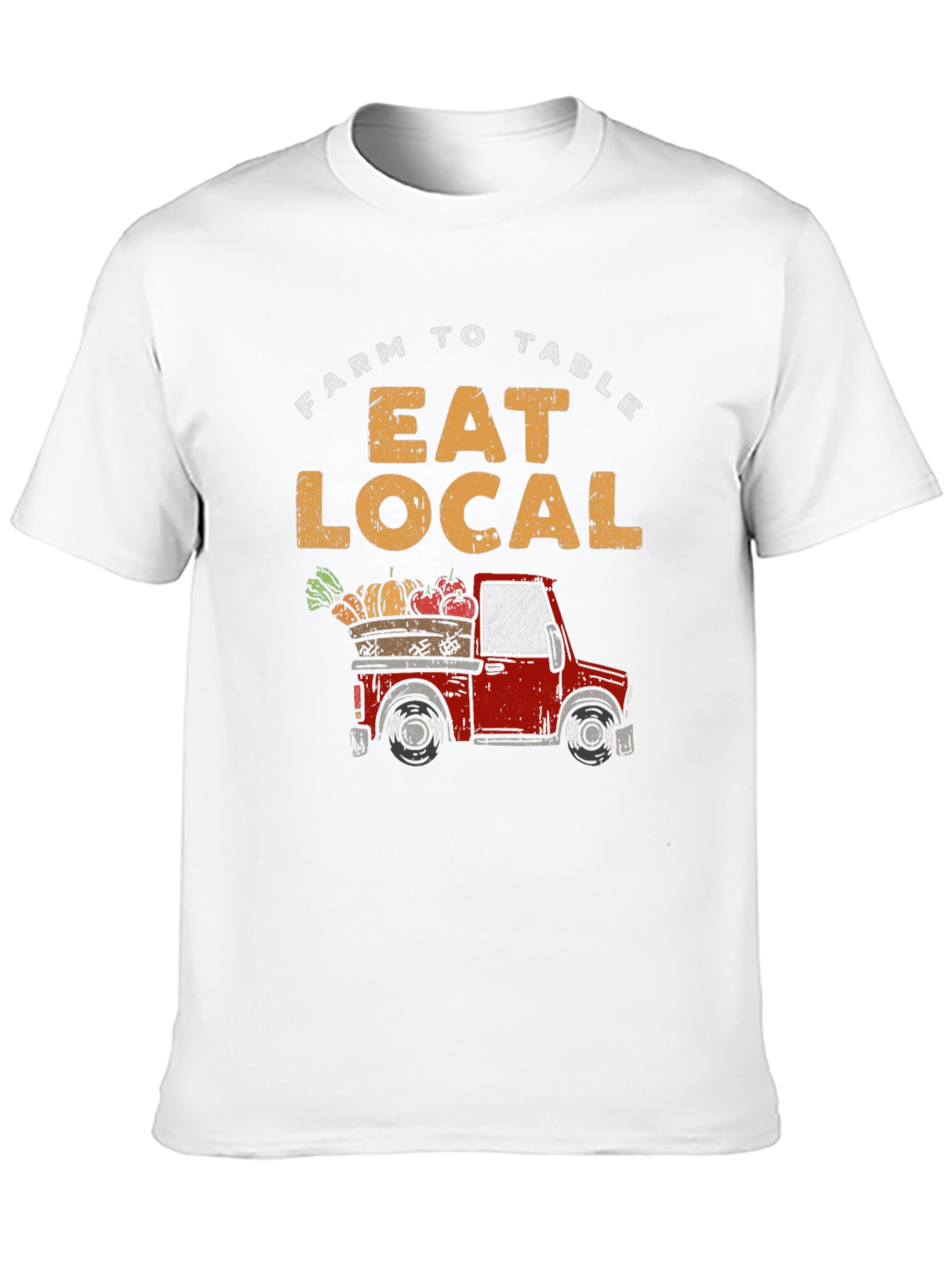 Black Farm to Table Eat Local T-Shirt view 10