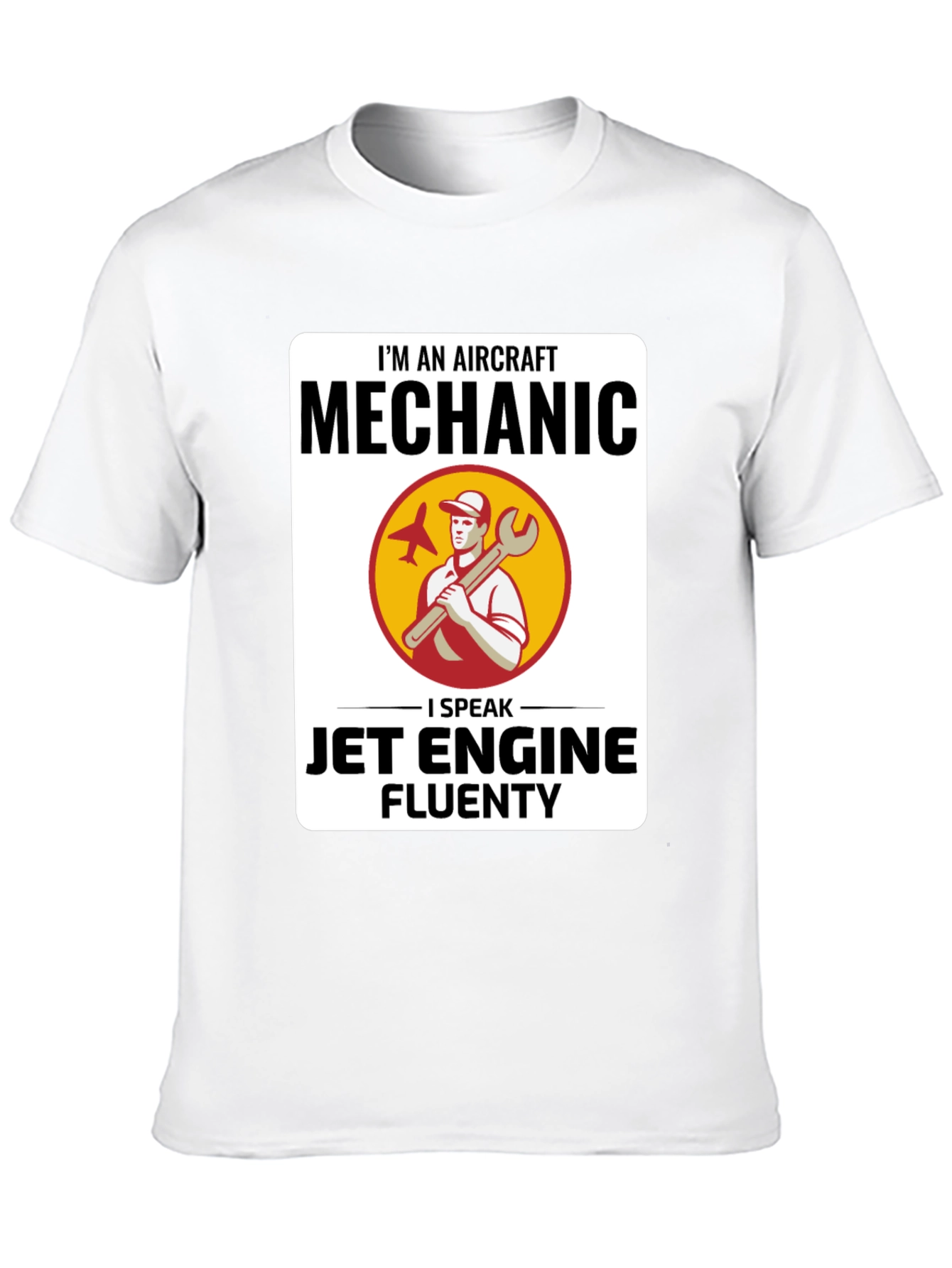 Black Aircraft Mechanic Jet Engine T-Shirt view 10