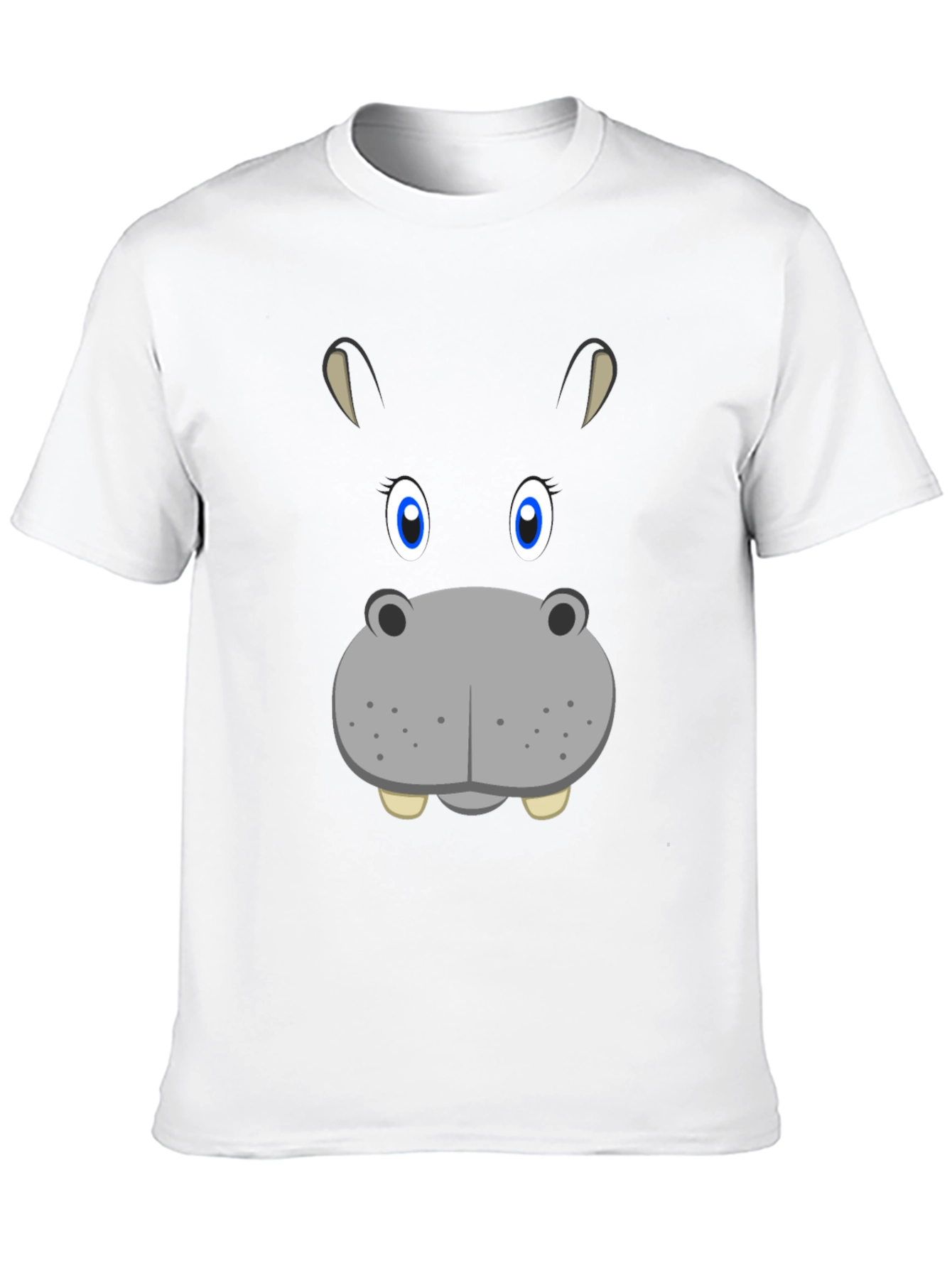 Black Hippo Face Graphic Tee - Unique Animal Design view 10