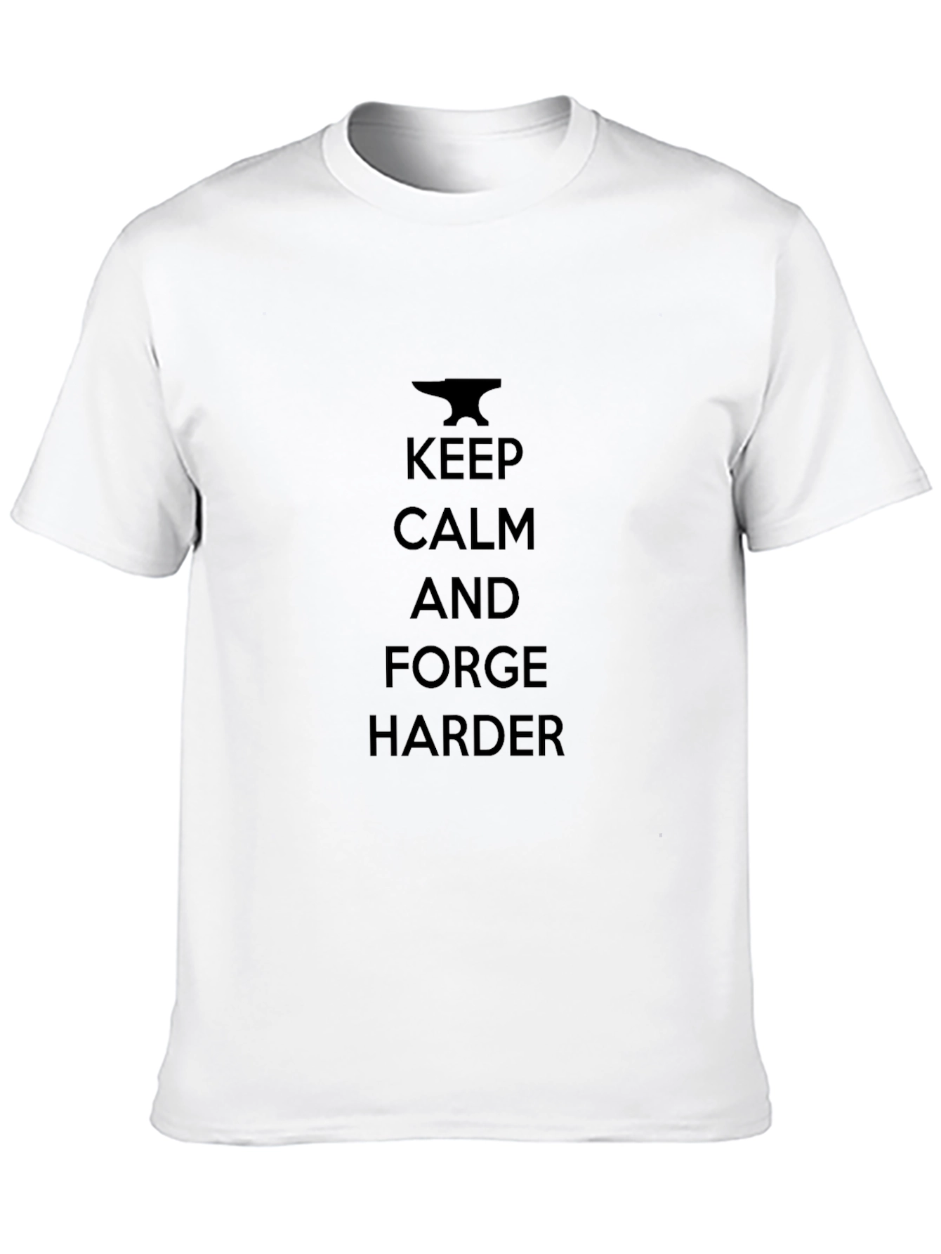 Black Keep Calm and Forge Harder Black T-Shirt view 10