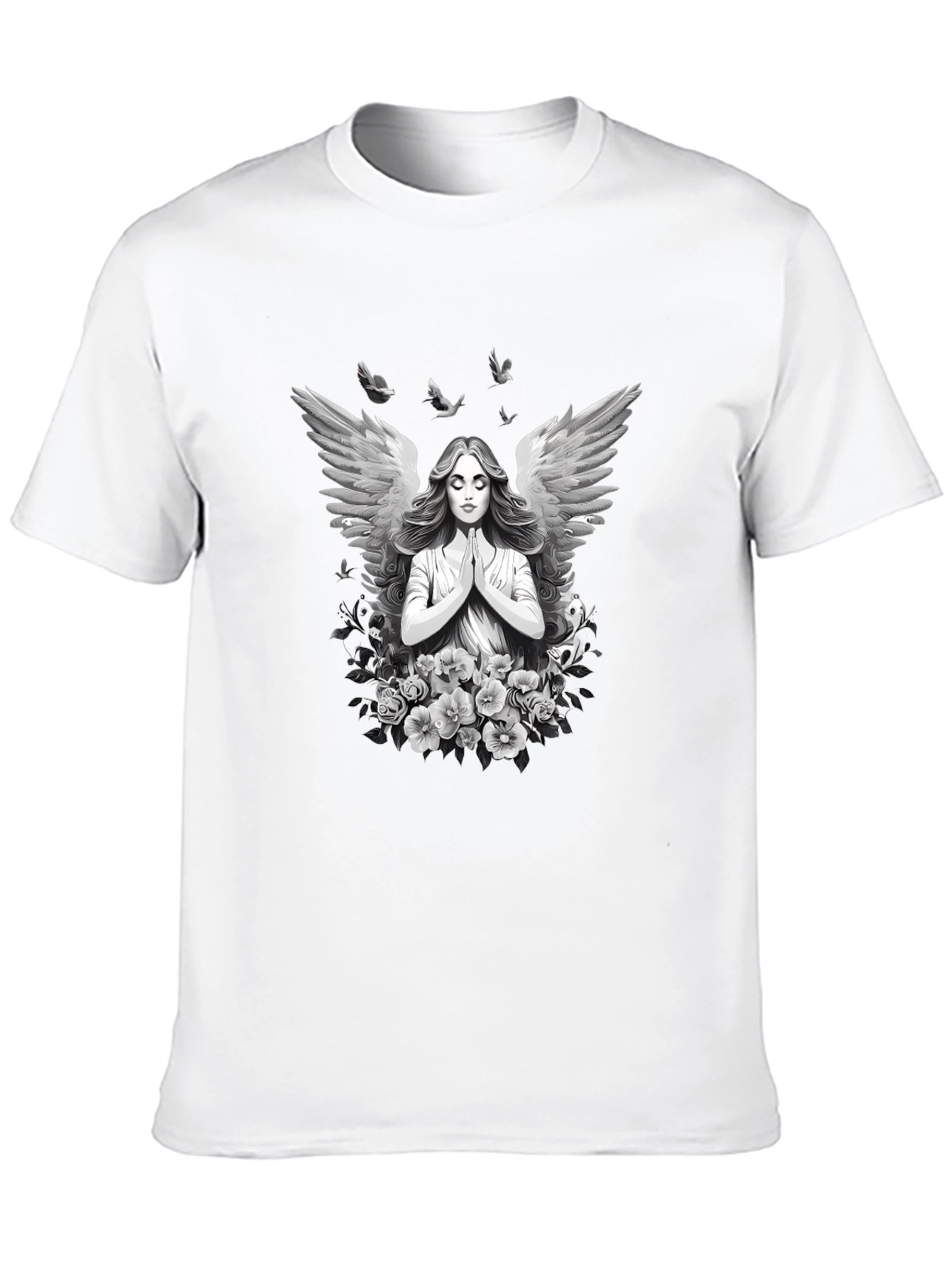 Angel Wings Black T-Shirt - 10