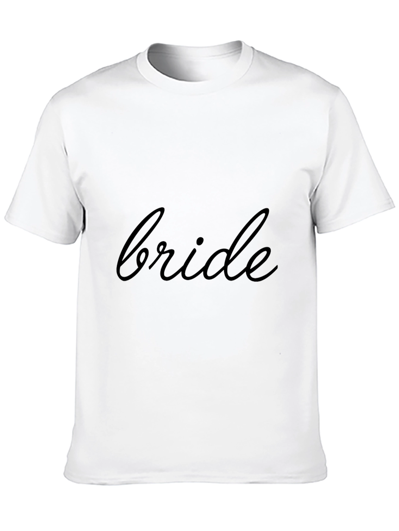 Black Bride Script T-Shirt - Wedding Day Apparel view 10