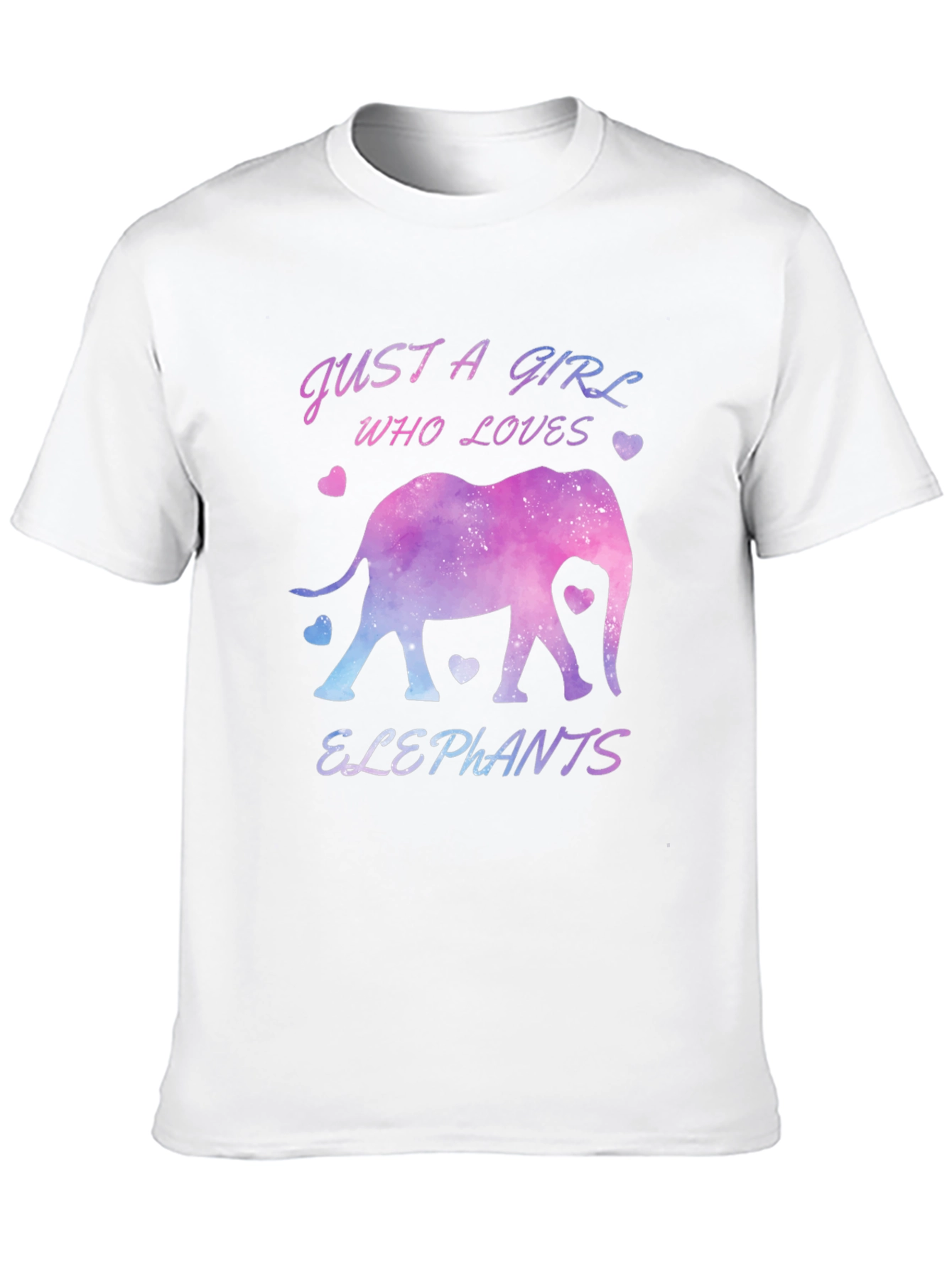 Black Just a Girl Who Loves Elephants T-Shirt view 10