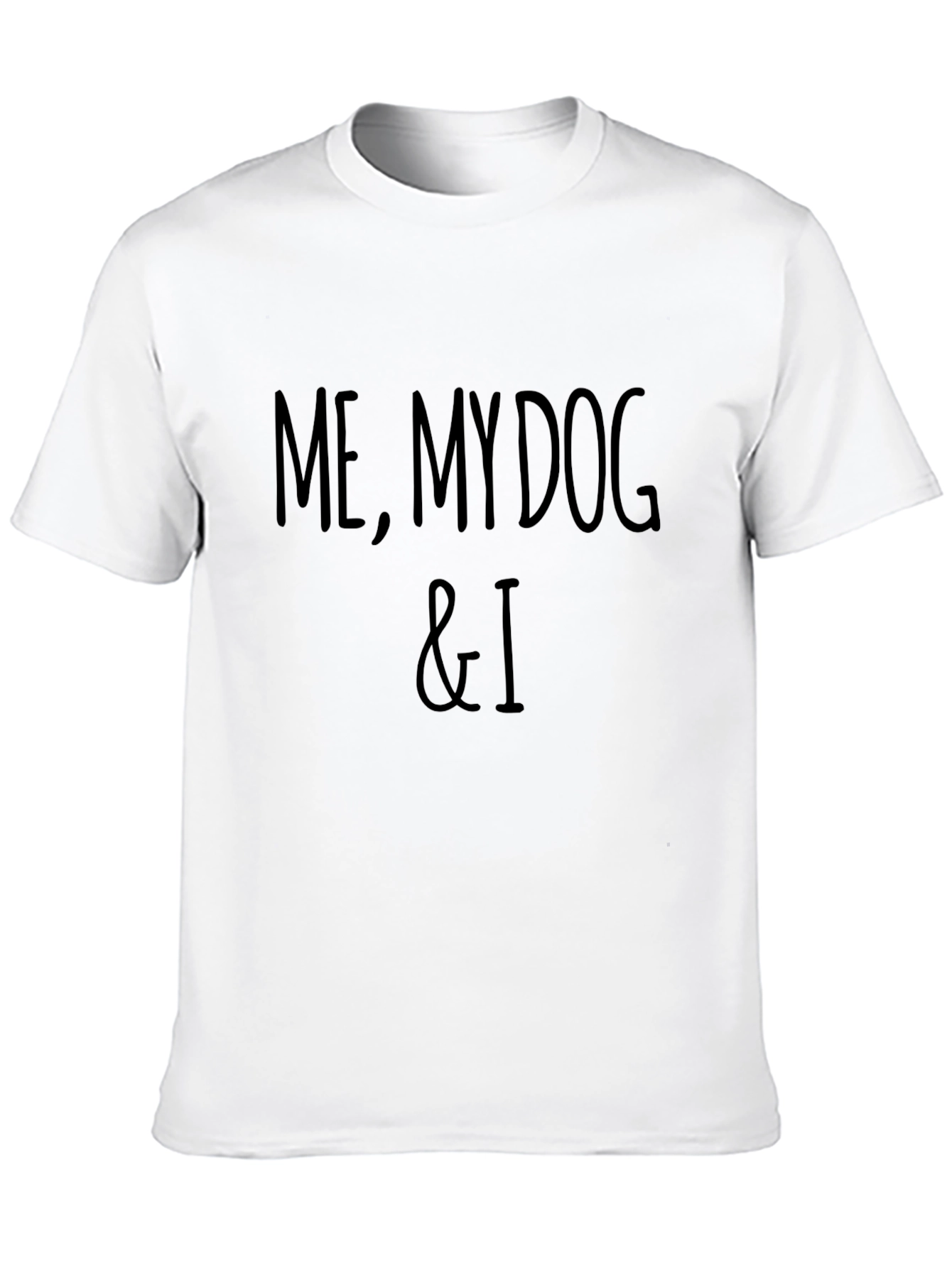 Black Me, My Dog & I Black Crewneck T-Shirt view 10