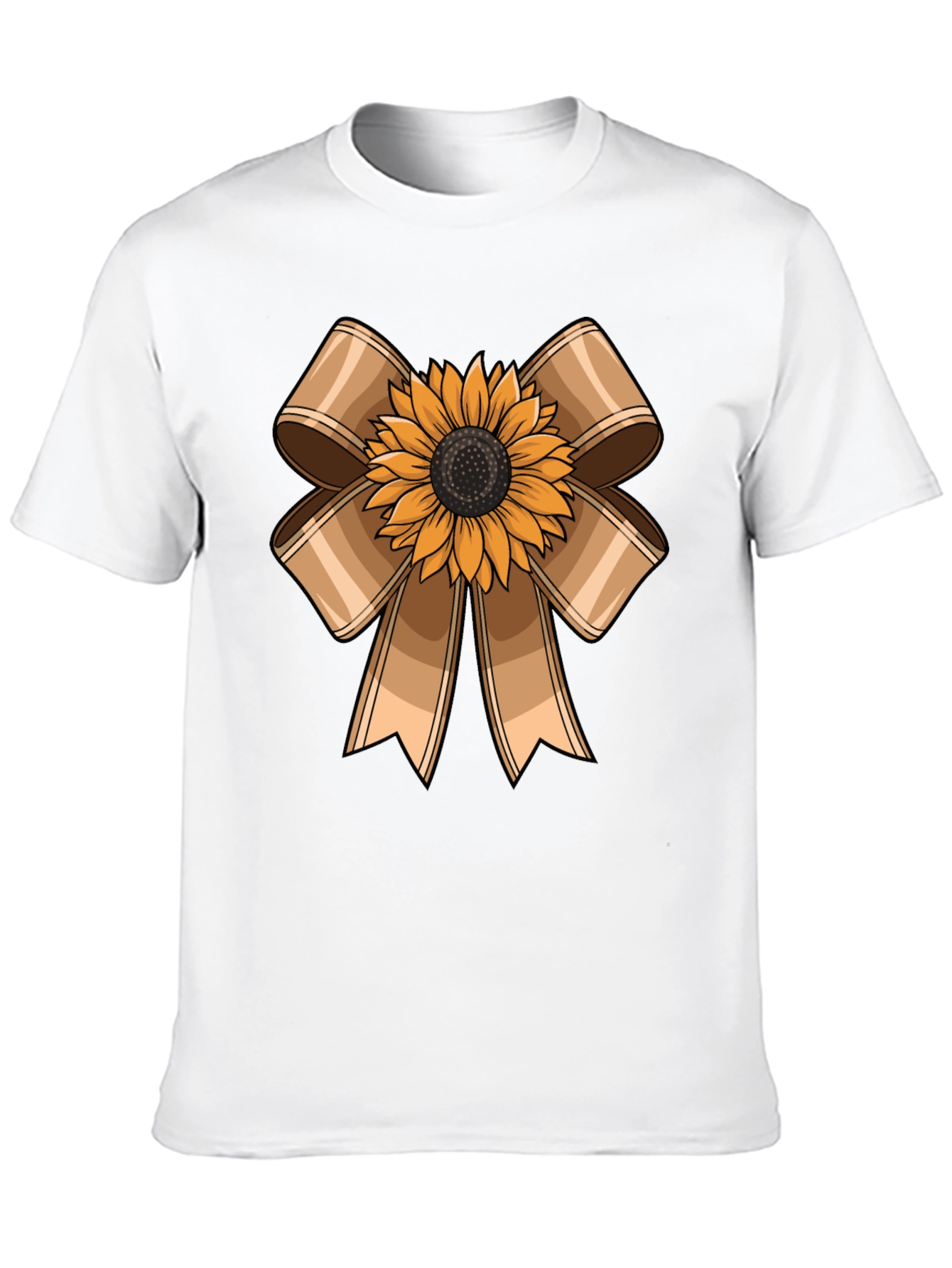 Black Sunflower Bow Graphic Tee - Casual Comfort view 10