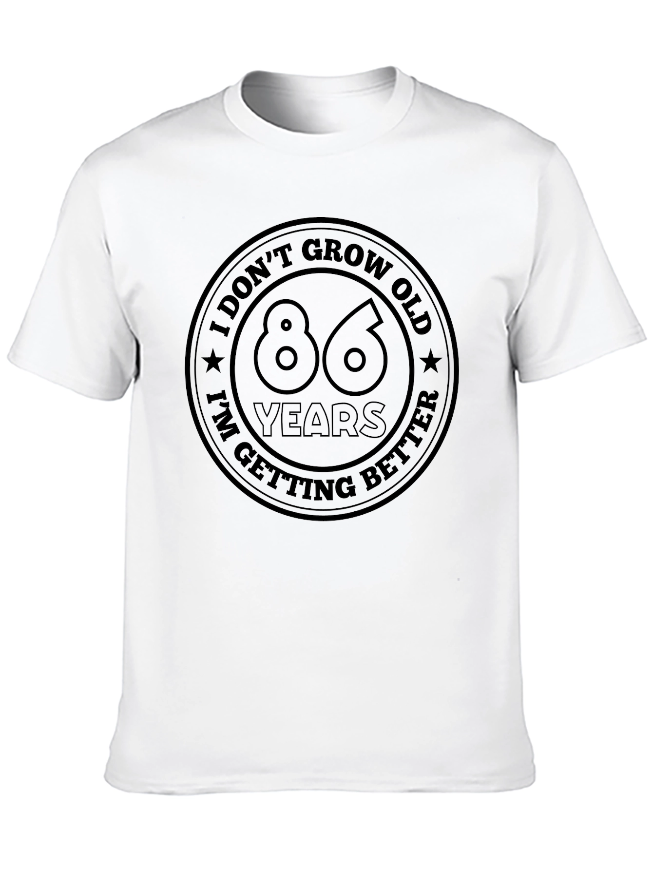 Black 86 Years Getting Better Black T-Shirt view 10