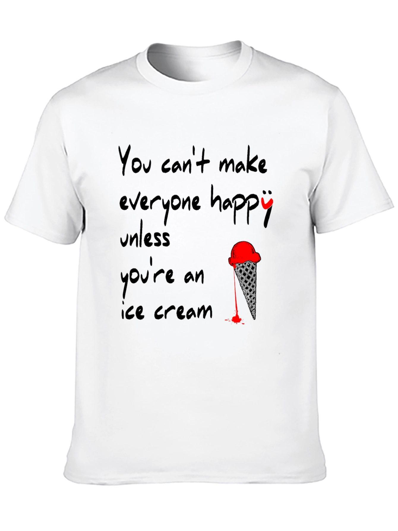 Black Ice Cream T-Shirt - Funny Quote Design view 10