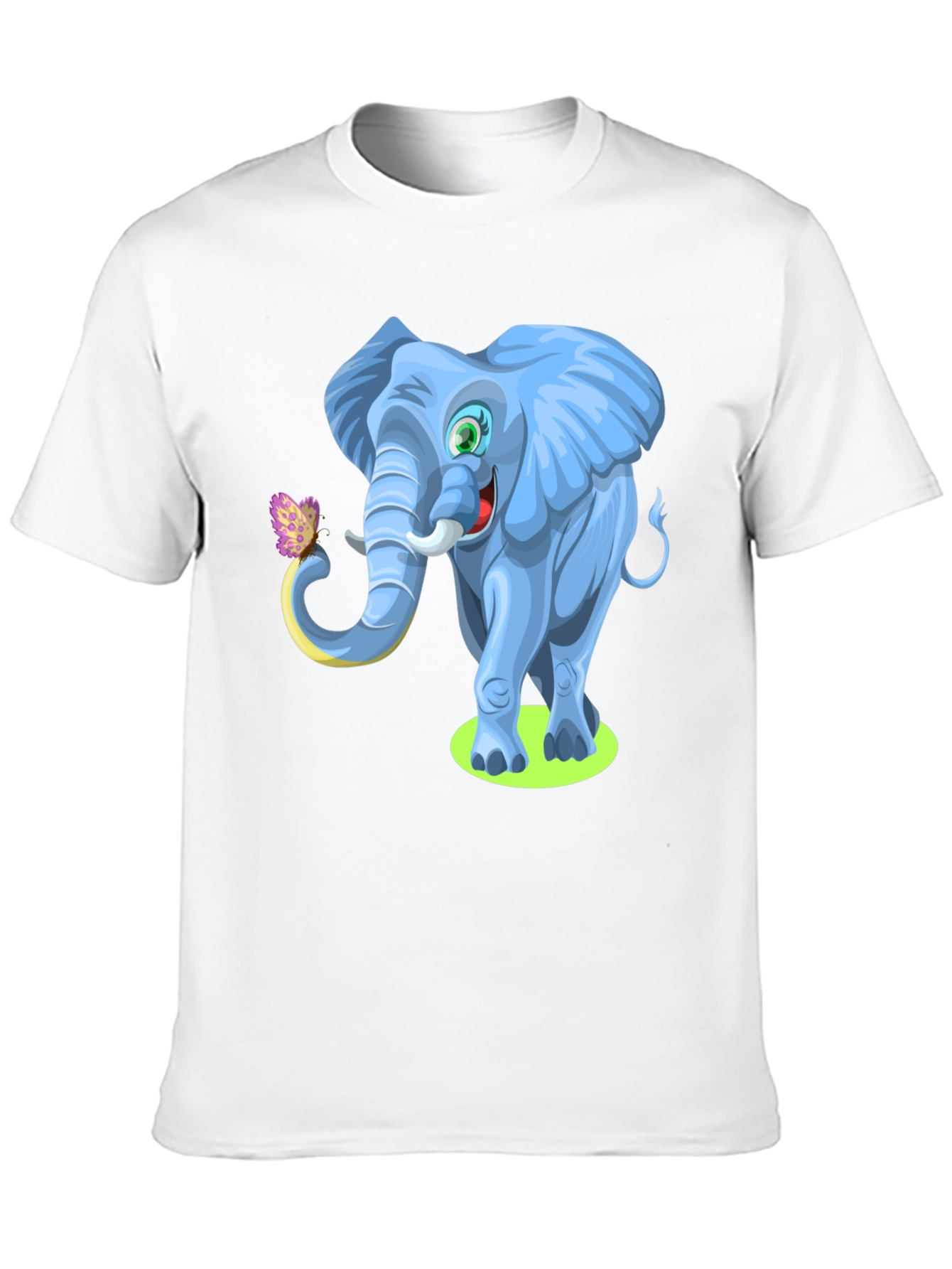 Black Cartoon Elephant Graphic Tee - Soft Cotton Blend view 10