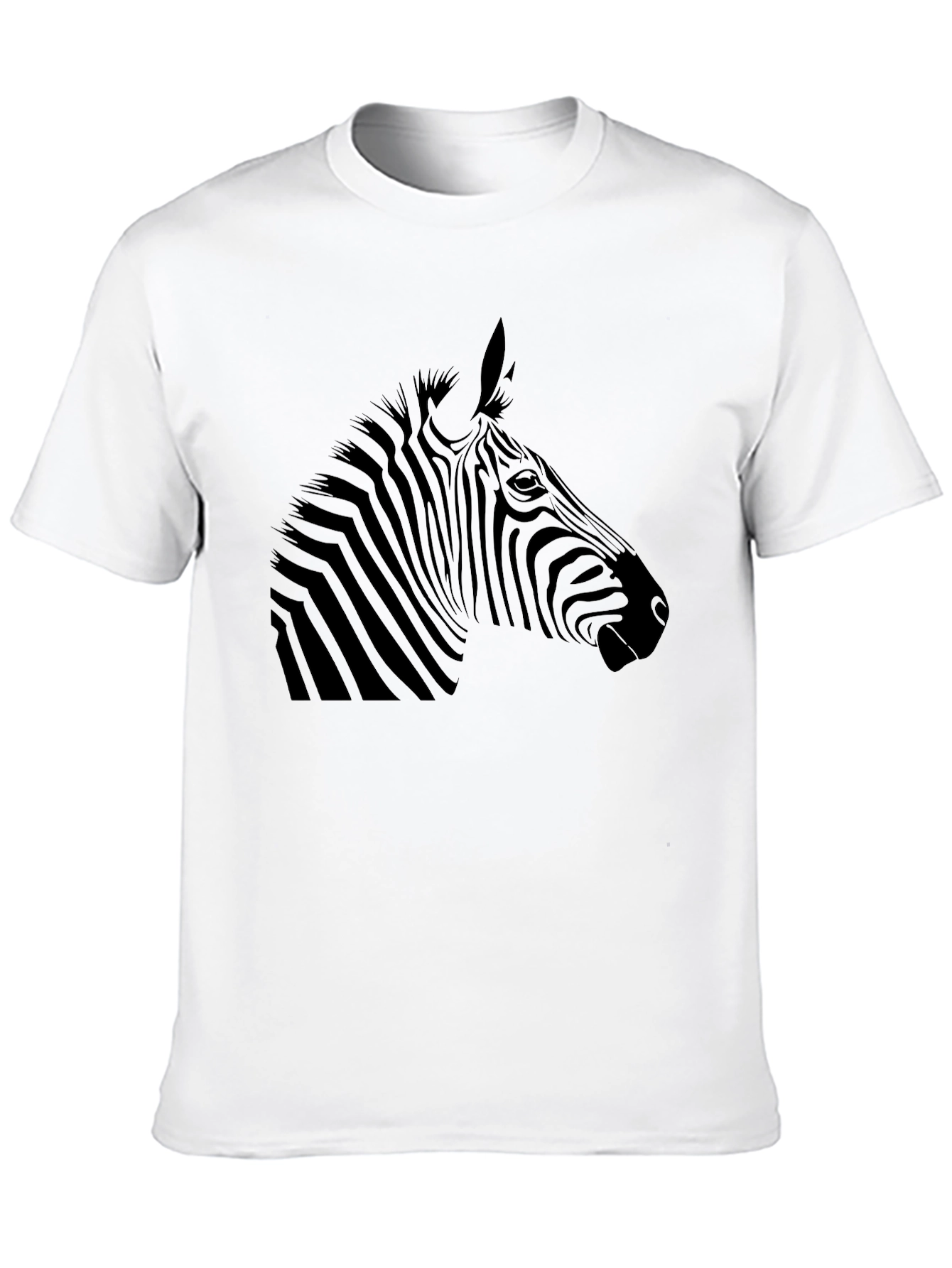 Black Zebra Print T-Shirt - Stylish Animal Graphic Tee view 10