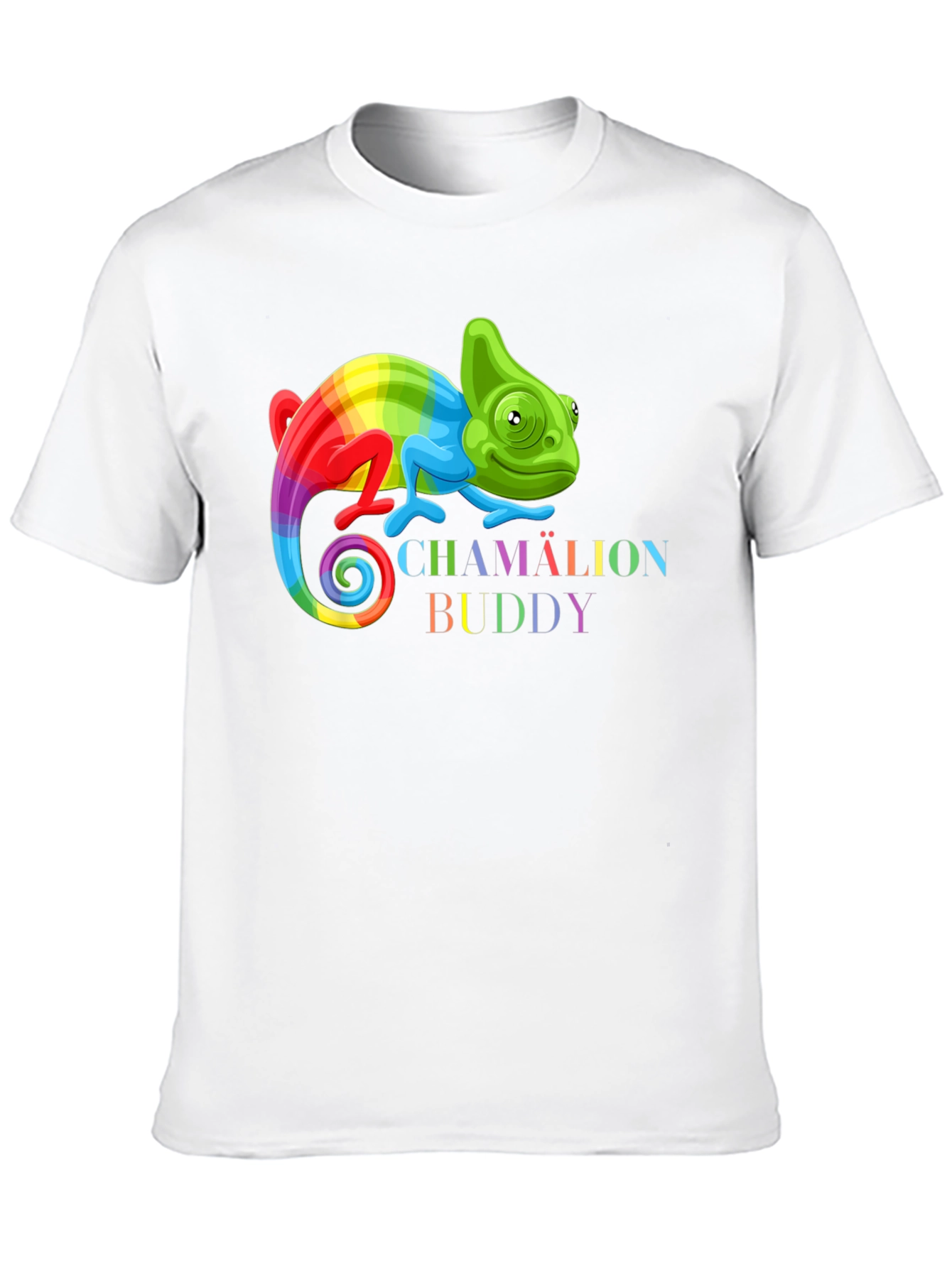Black Rainbow Chameleon Buddy Black T-Shirt view 10