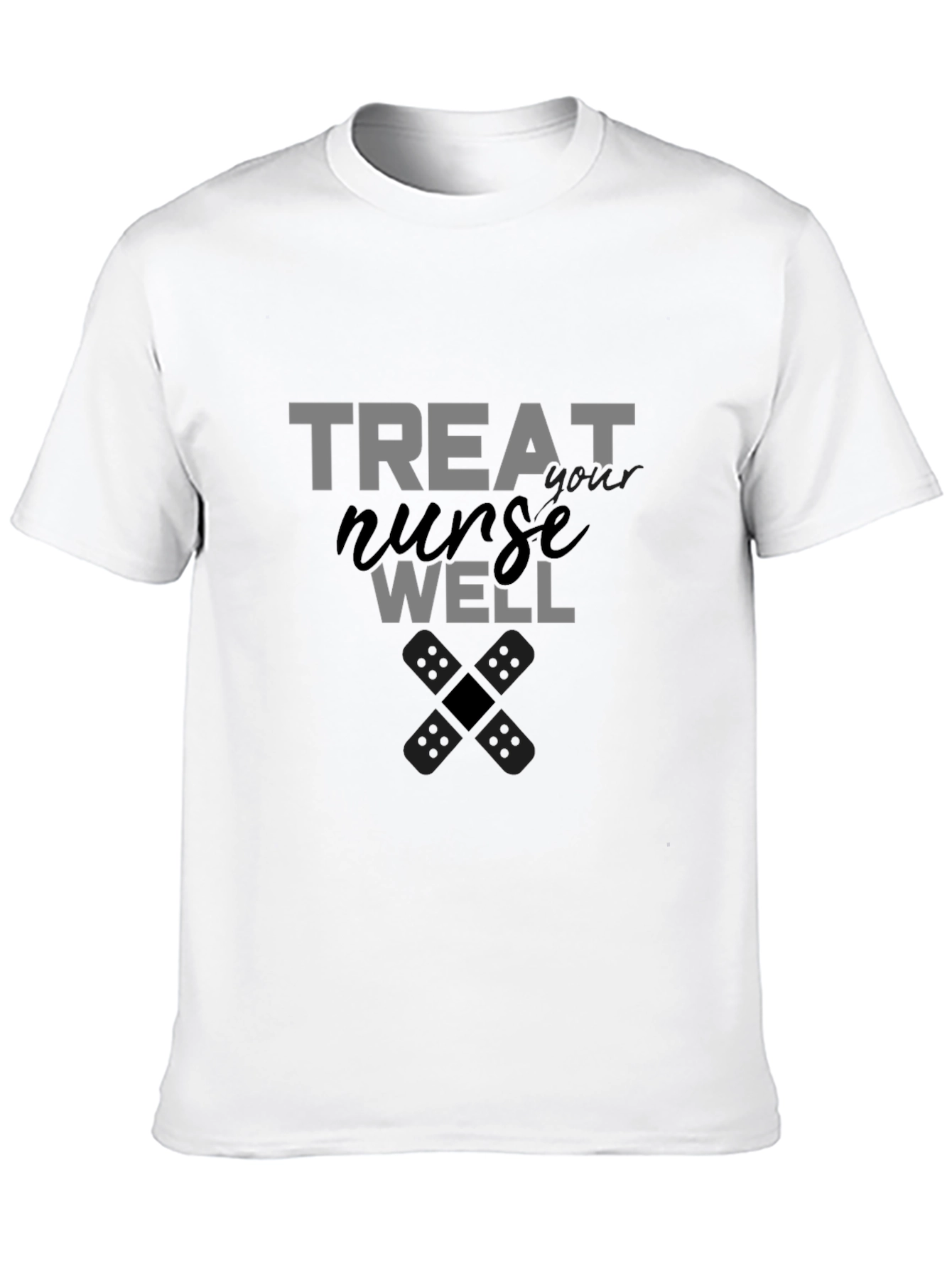 Black Treat Your Nurse Well Graphic Tee view 10