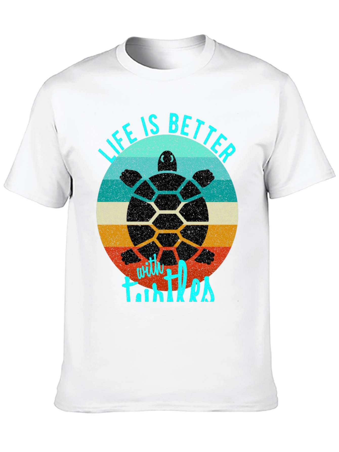 Black Life is Better with Turtles Graphic Tee view 10