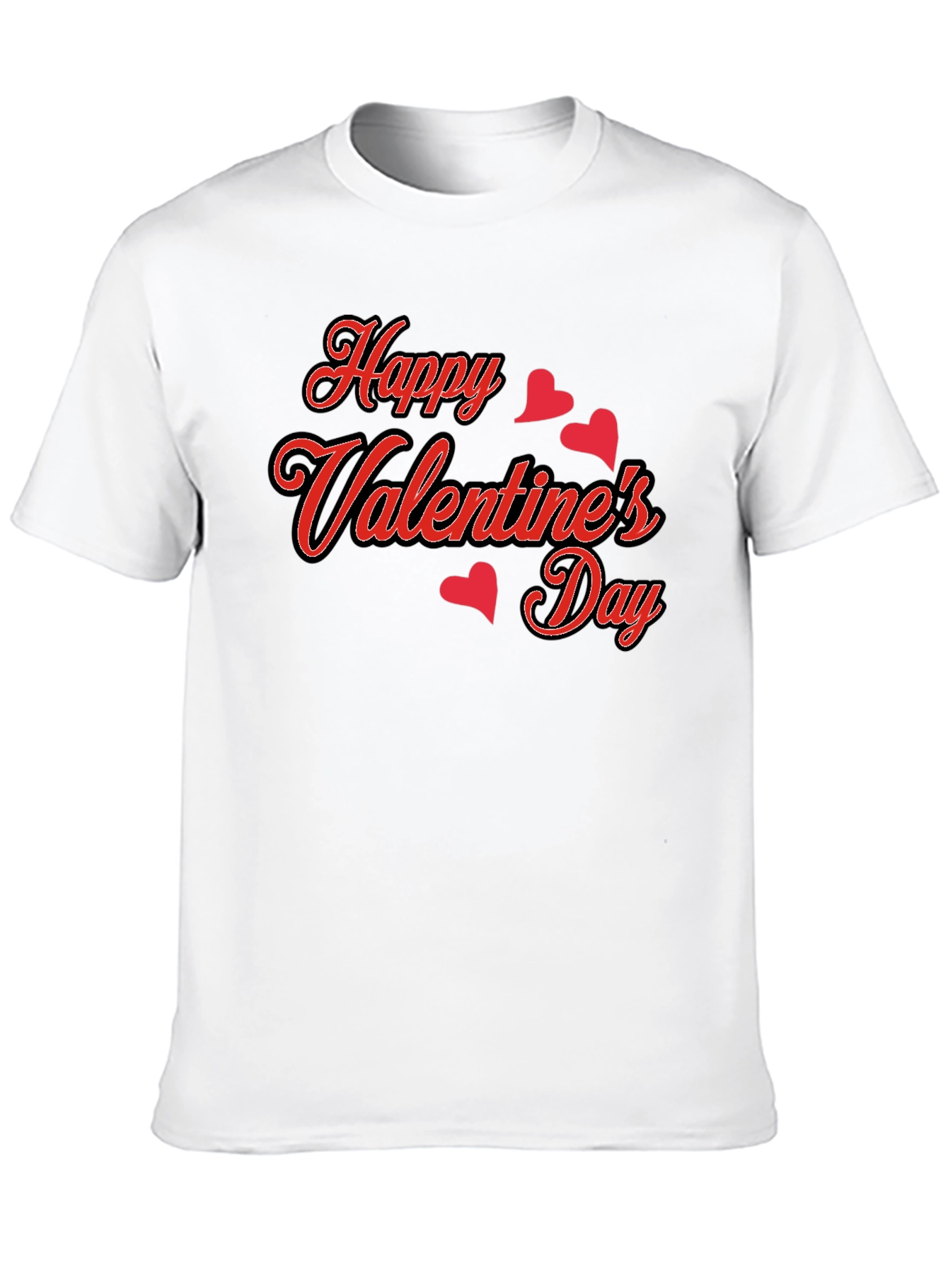 Black Happy Valentine's Day Black Graphic Tee view 10
