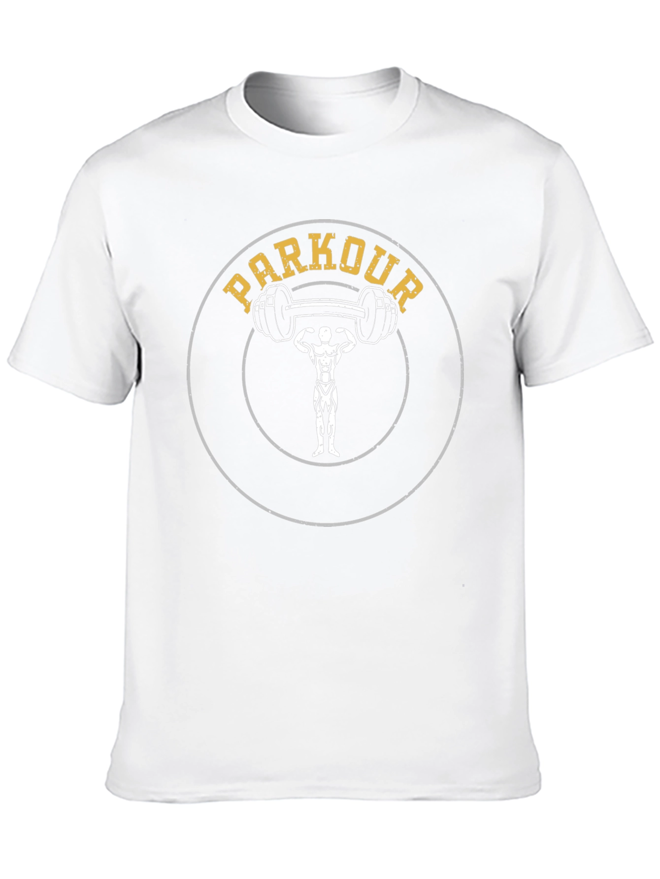 Black Parkour Weightlifting Design T-Shirt view 10