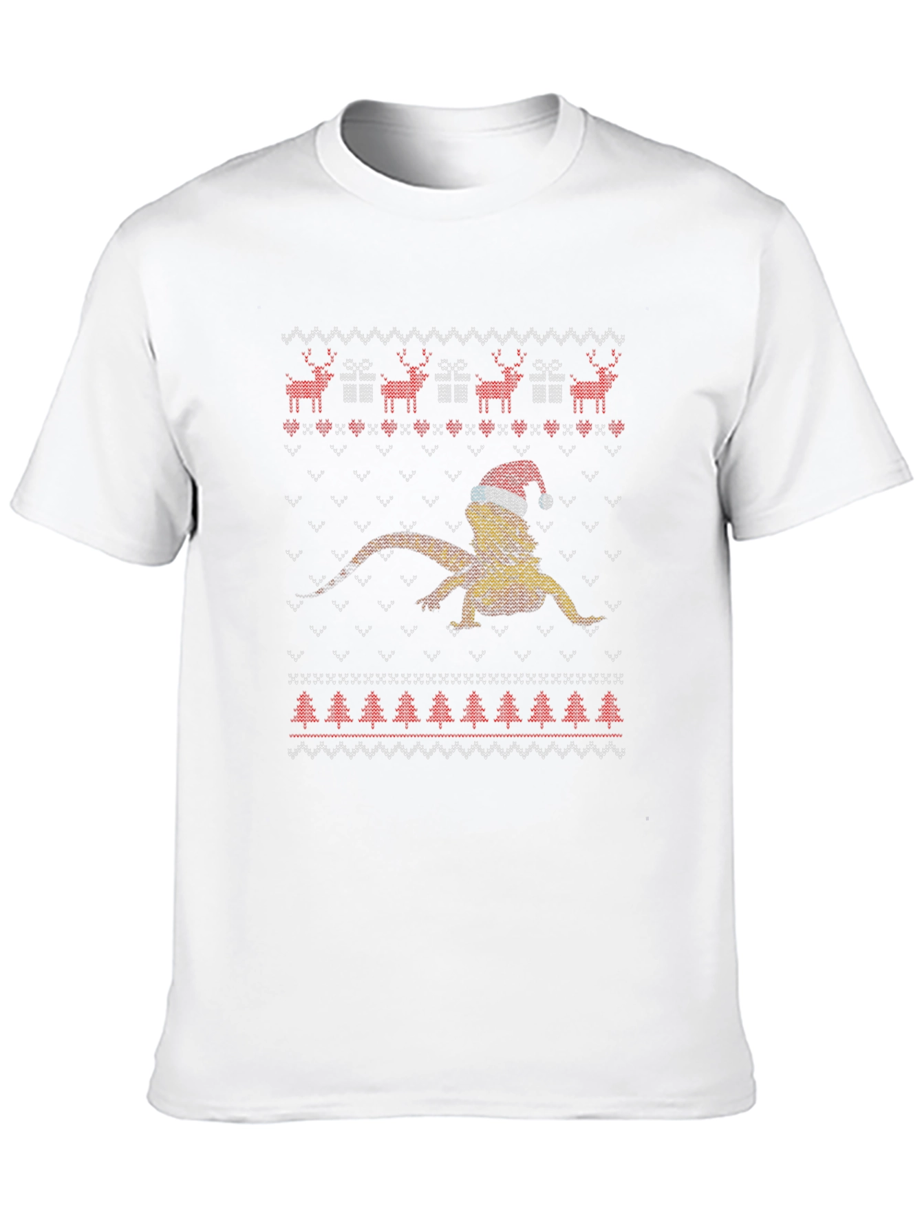 Black Bearded Dragon Christmas T-Shirt view 10