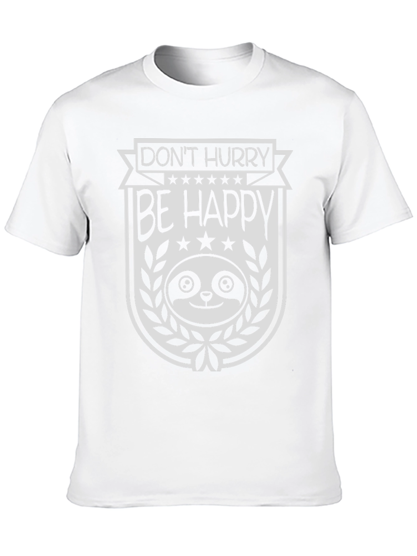 Black Don't Hurry Be Happy Sloth Graphic Tee view 10