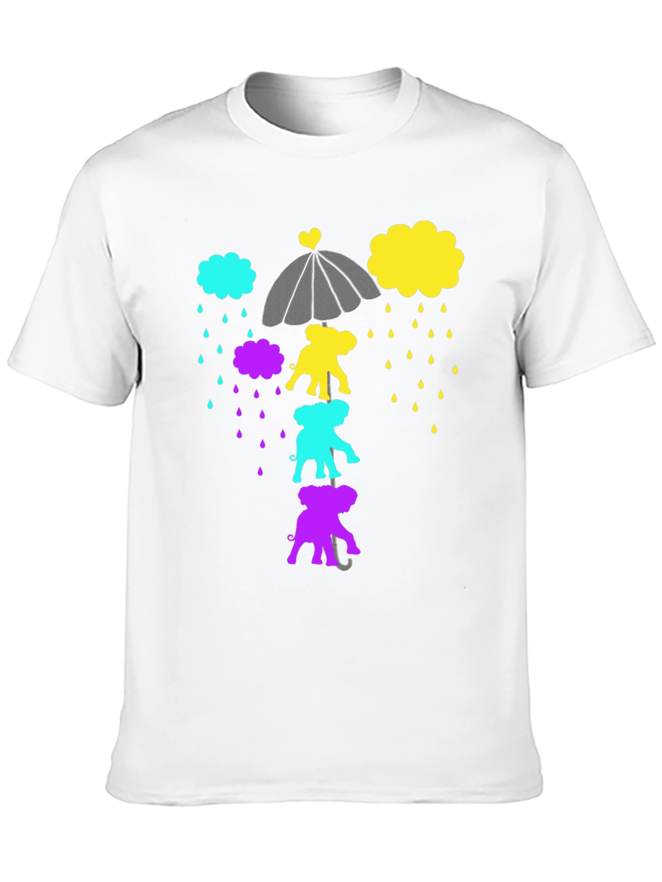 Black Elephant Rain Black Graphic Tee view 10