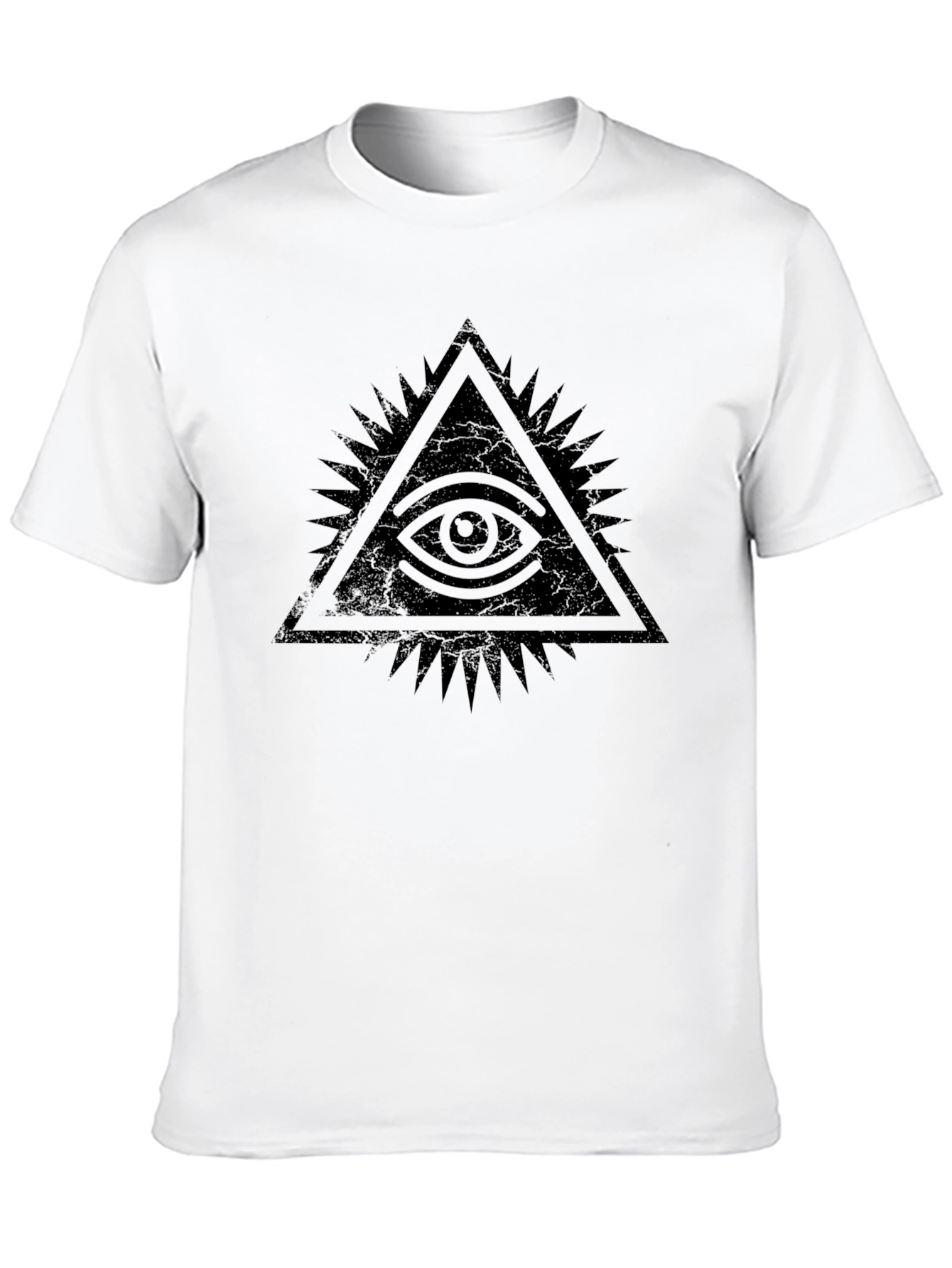 Black Eye of Providence Graphic Black T-Shirt view 10