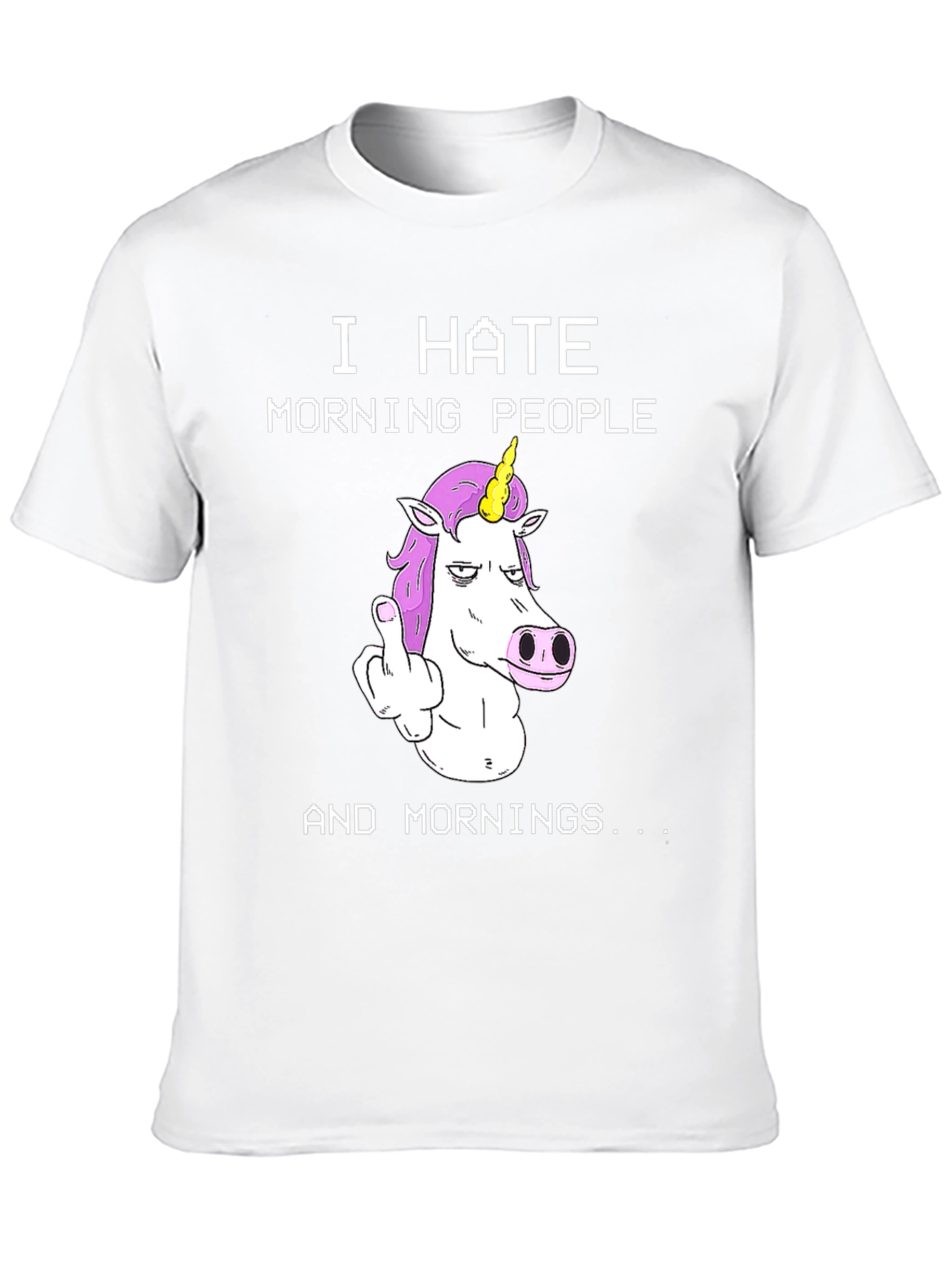 I Hate Morning People Unicorn Graphic Tee - 10