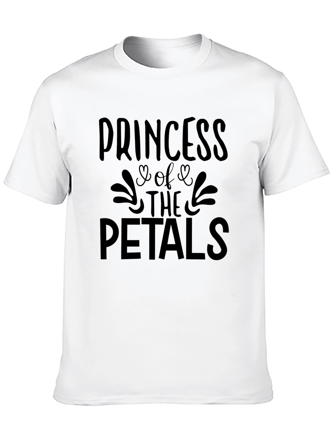 Black Princess of The Petals Black Graphic T-Shirt view 10