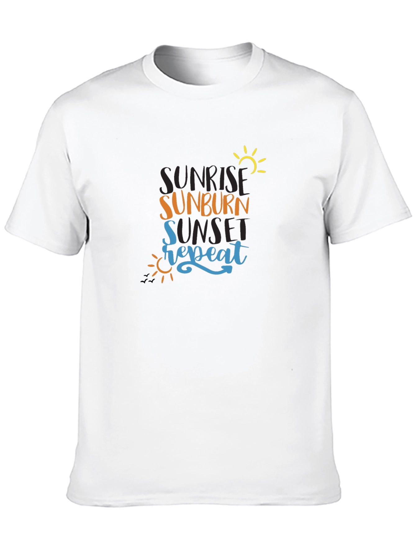 Black Sunrise Sunburn Sunset Repeat Graphic Tee view 10