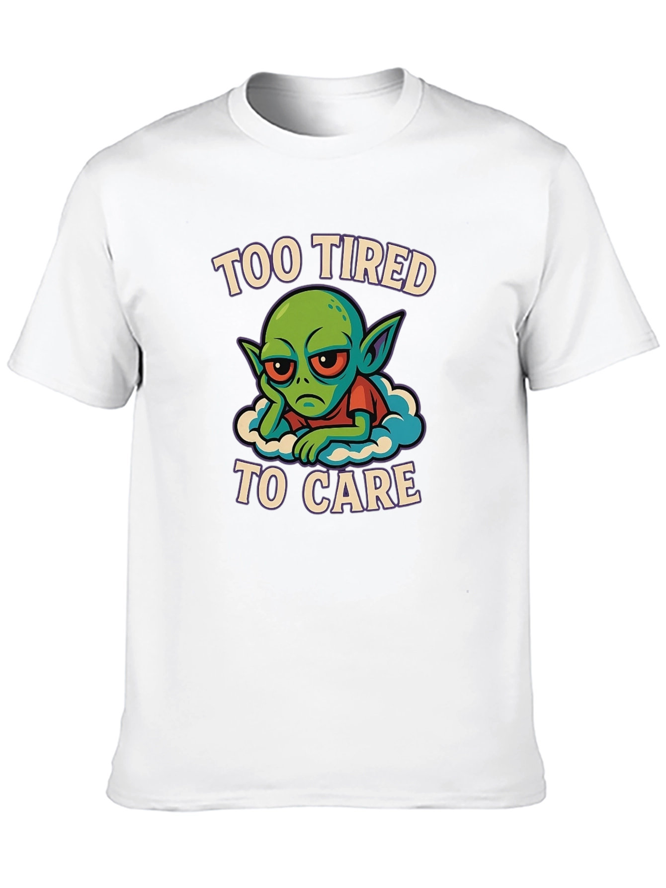 Black Too Tired to Care Graphic Tee view 10