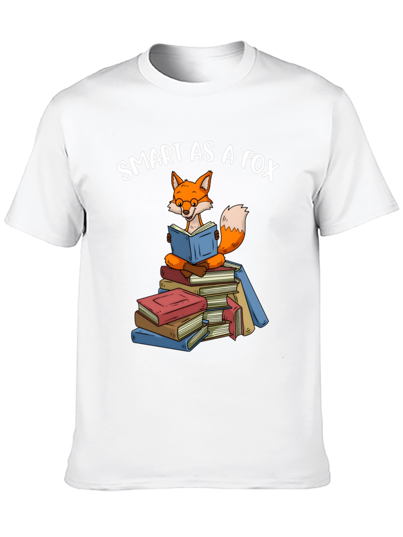 Black Smart Fox Reader T-Shirt - Book Lover Apparel view 10